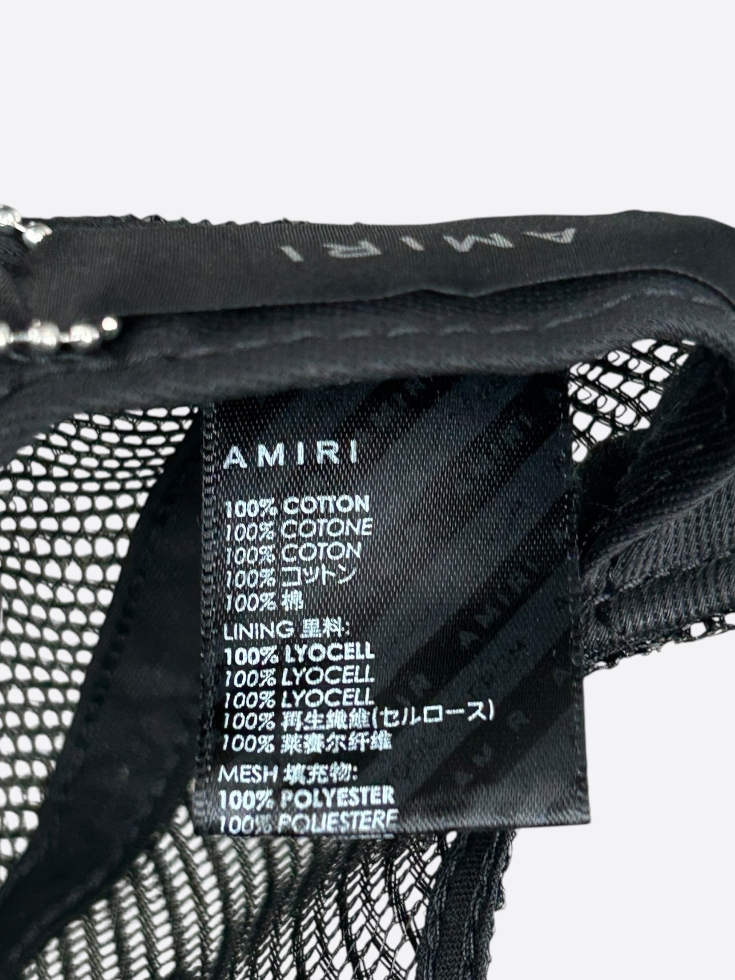 Amiri Black & Yellow Core Logo Trucker Hat