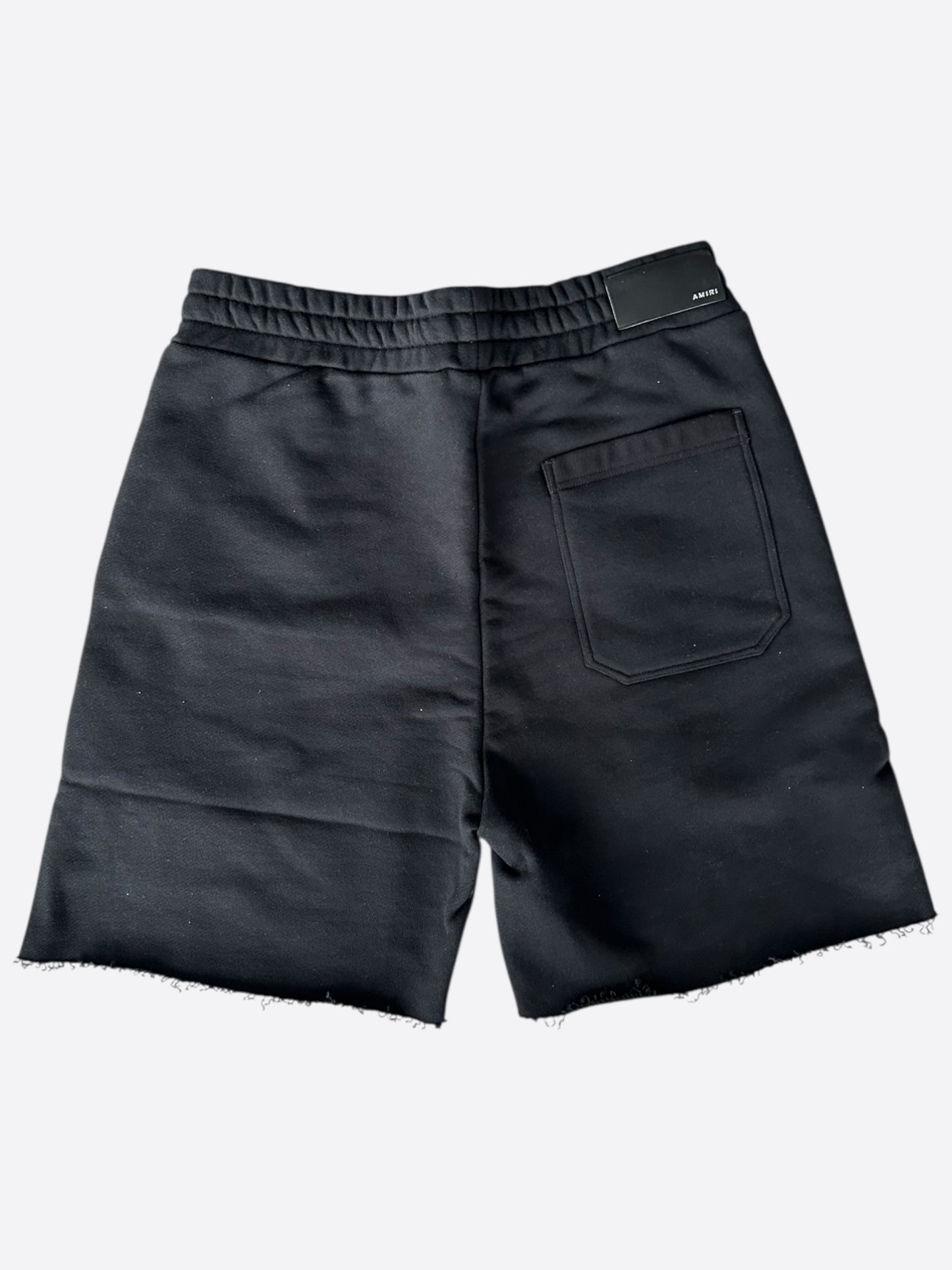 Amiri Black MA Embroidered Logo Shorts