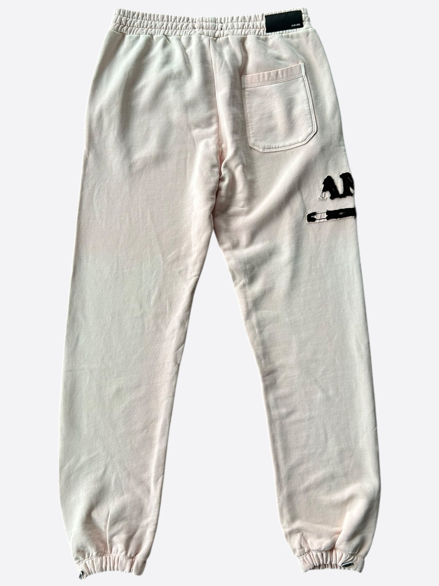Amiri Pink & Black MA Bar Logo Sweatpants