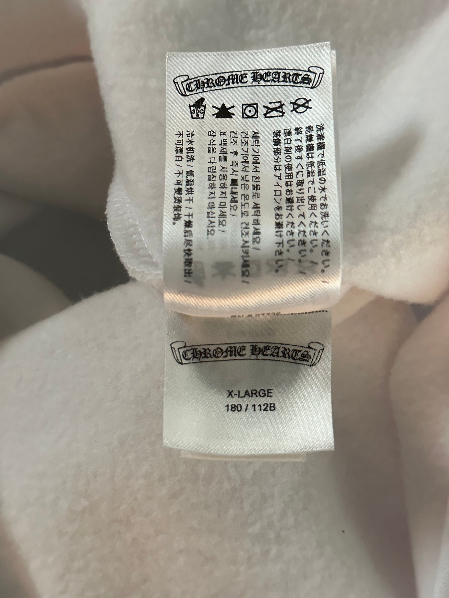 Chrome Hearts White & Black Love You Neck Logo Sweater