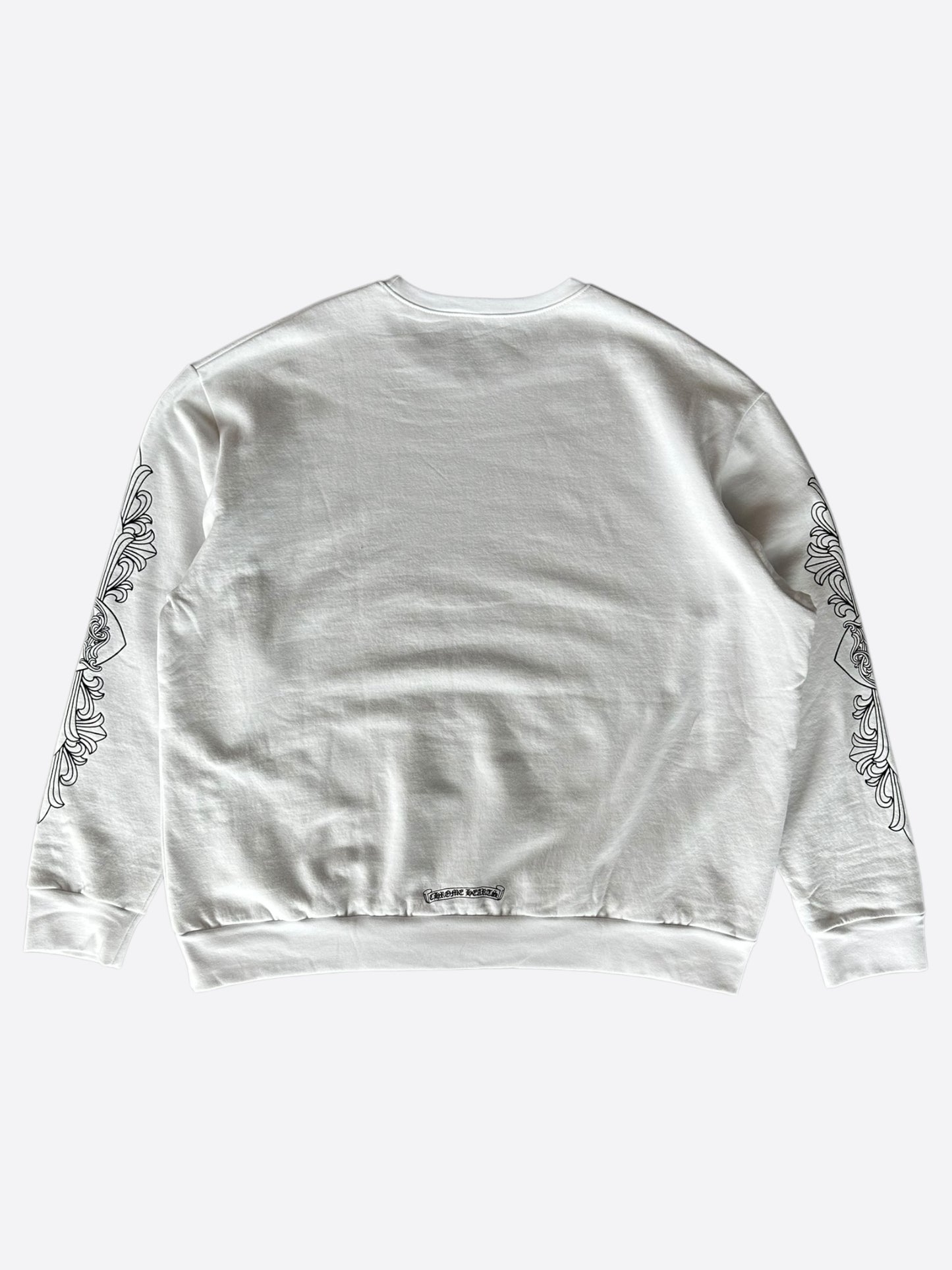 Chrome Hearts White & Black Love You Neck Logo Sweater