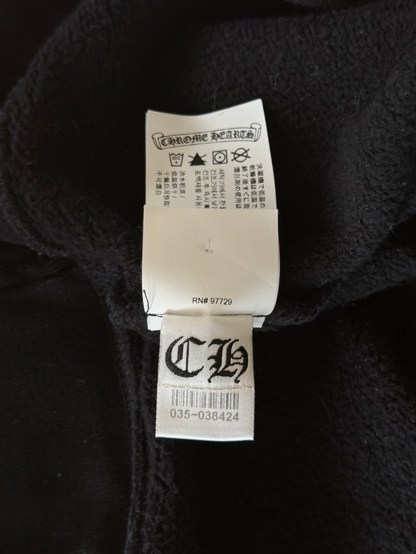 Chrome Hearts Black & White Embroidered Slo Ride Logo Sweater