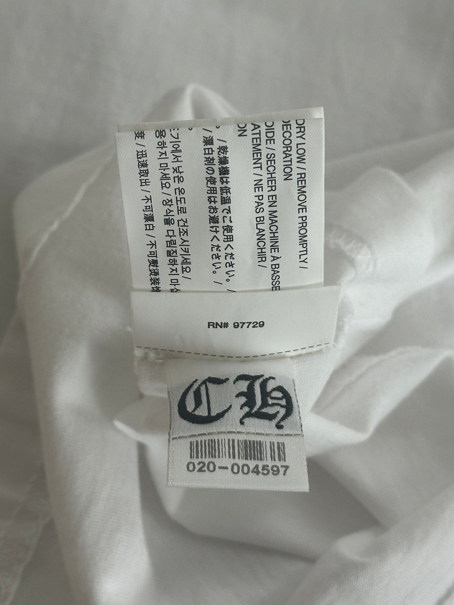 Chrome Hearts White & Black Cross Logo T-Shirt