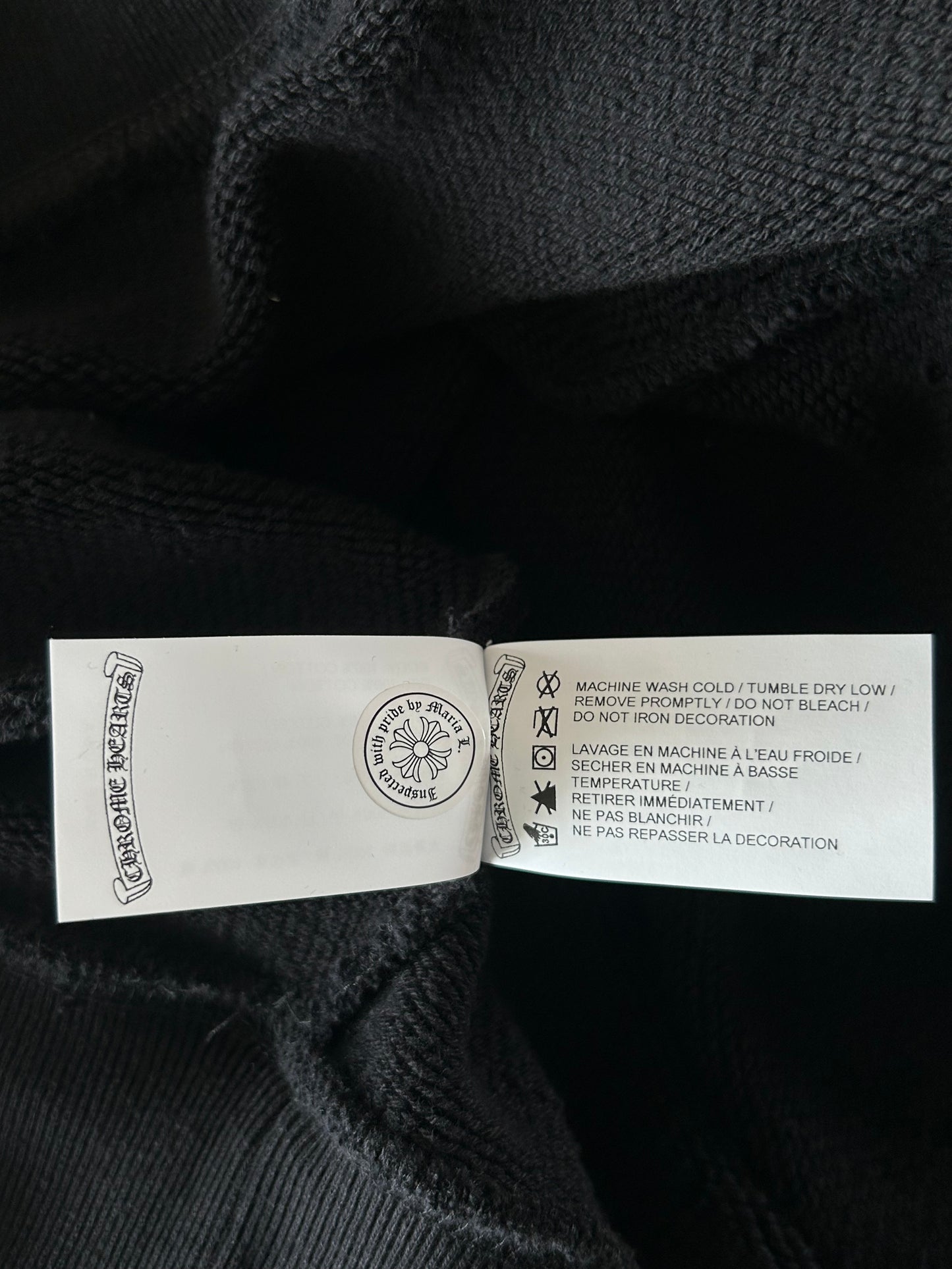 Chrome Hearts Black Triple Cross CH Logo Embroidered Sweater