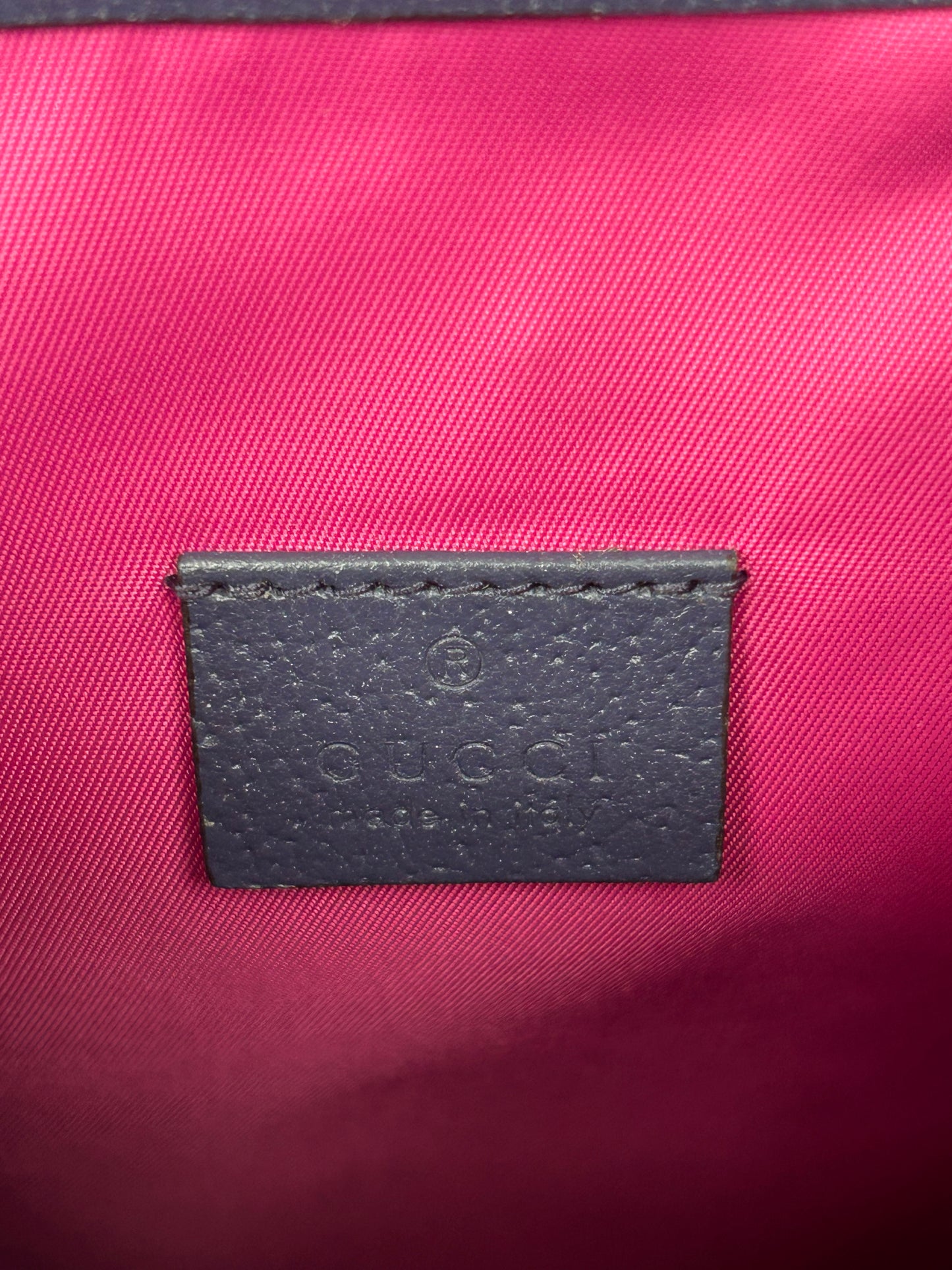 Gucci Pink & Blue GG Monogram Mini Backpack