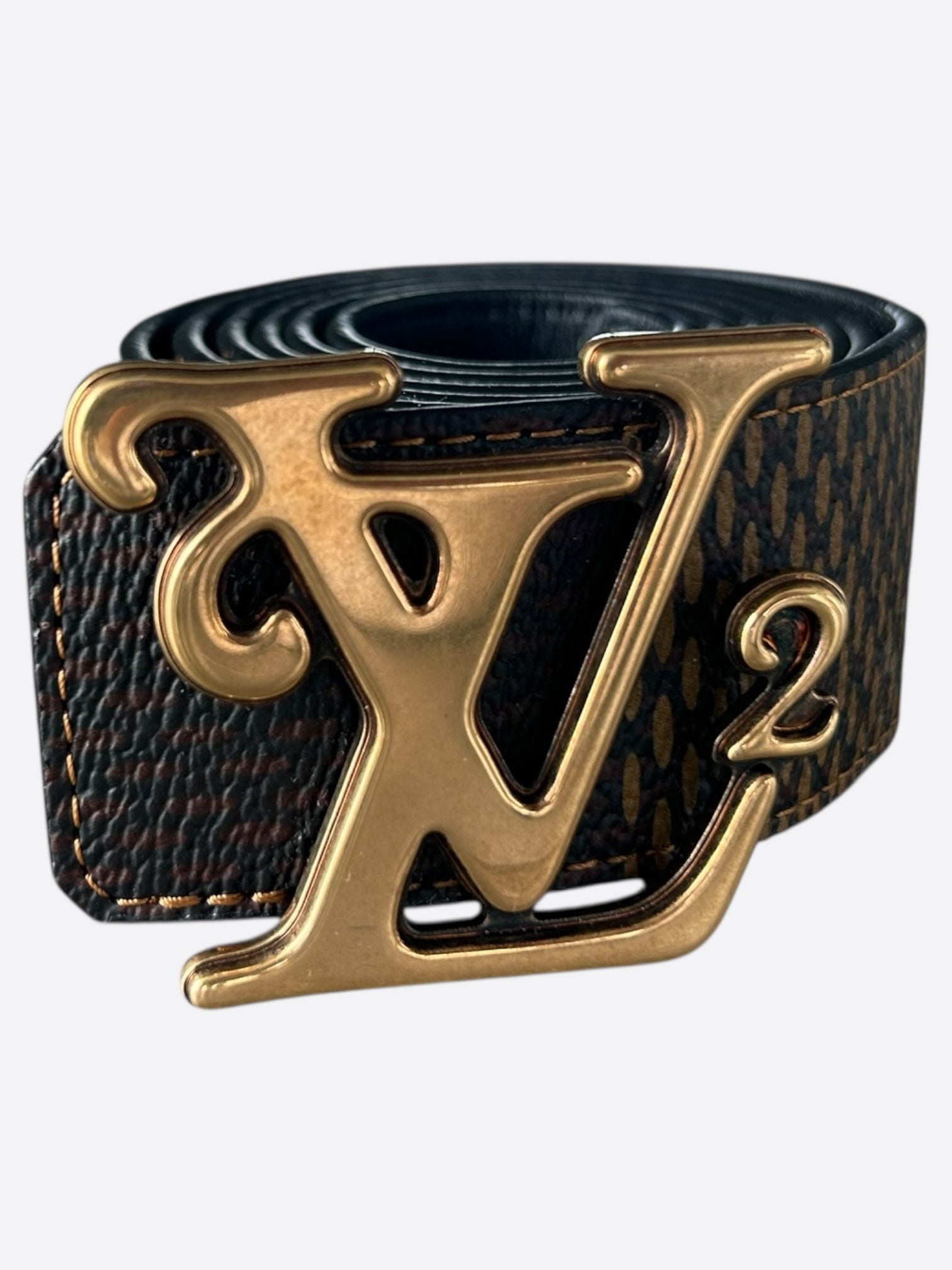 Louis Vuitton Nigo Brown Damier Reversible Belt – Savonches