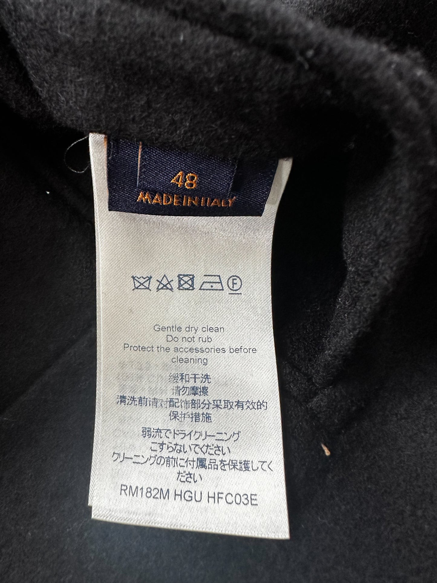 Louis Vuitton Black Wool Peacoat