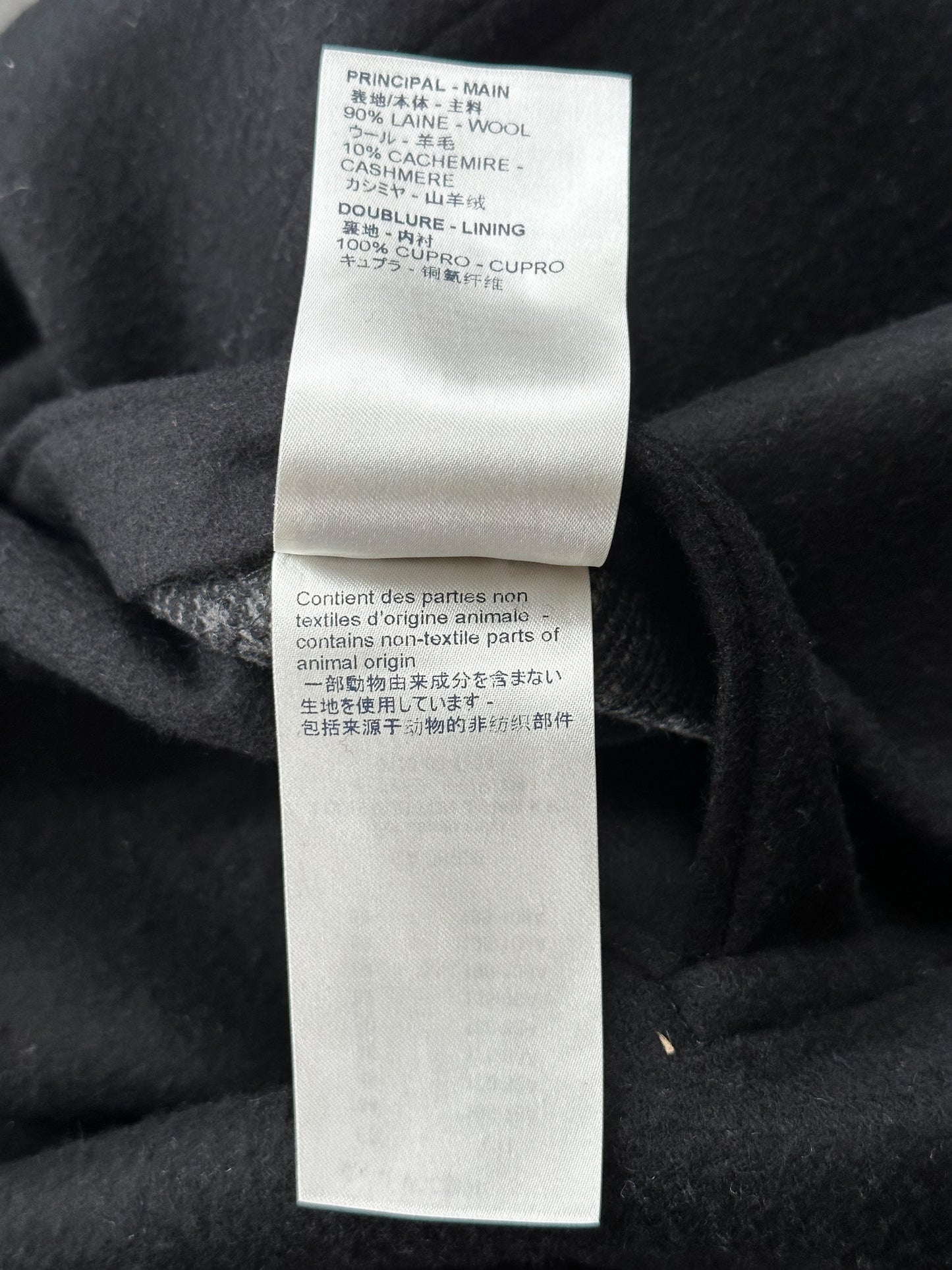 Louis Vuitton Black Wool Peacoat