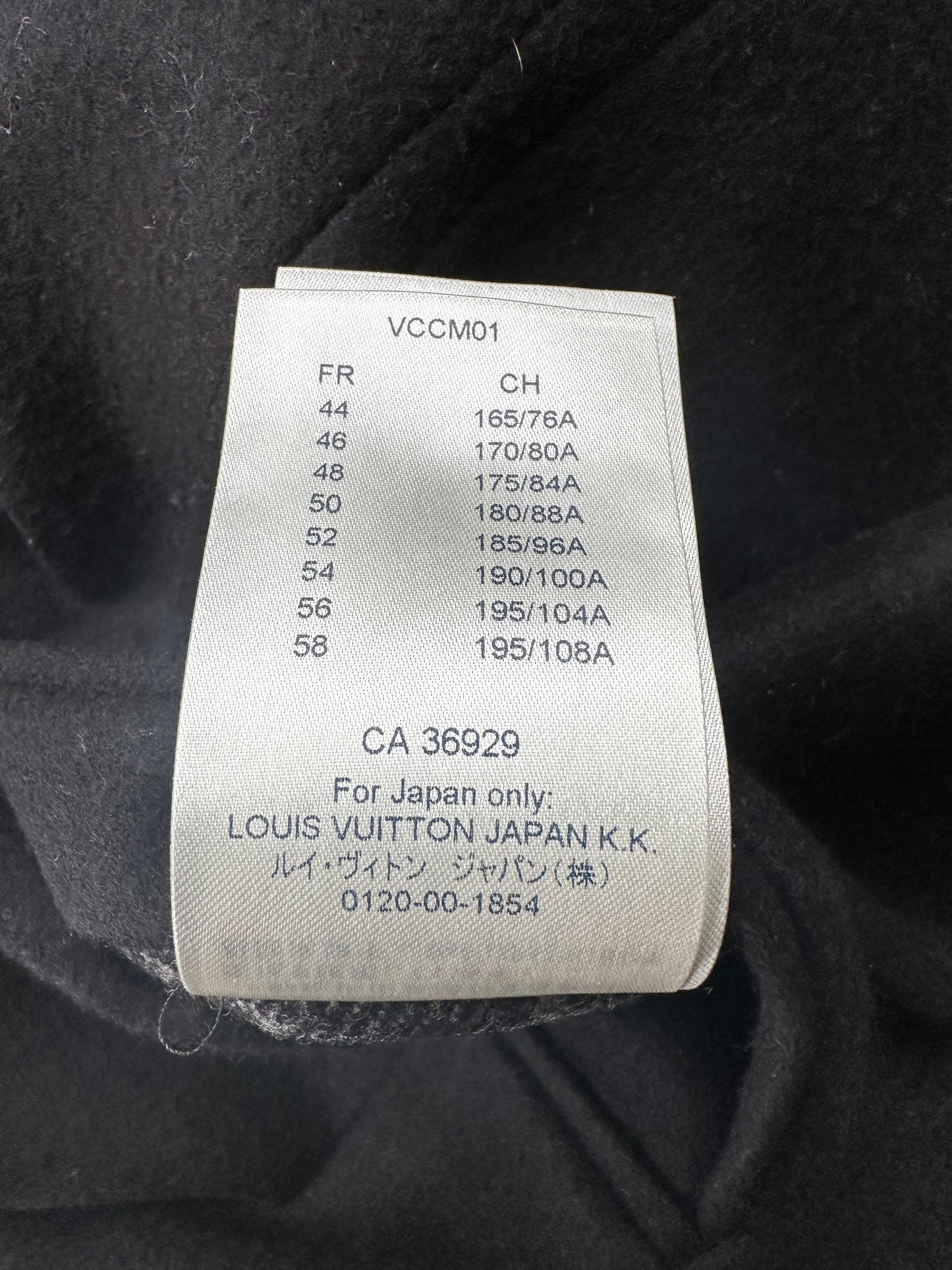 Louis Vuitton Black Wool Peacoat