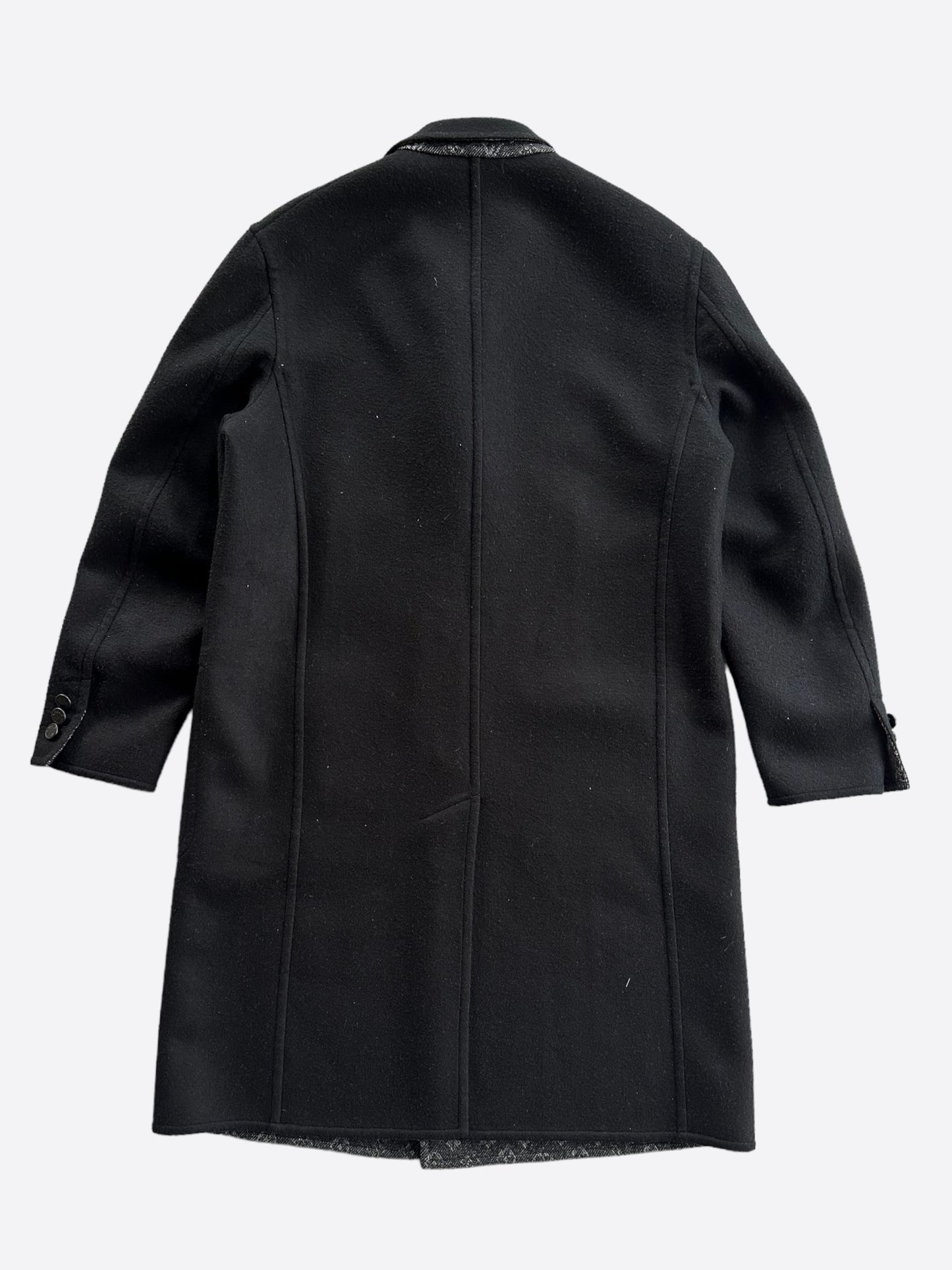 Louis Vuitton Black Wool Peacoat