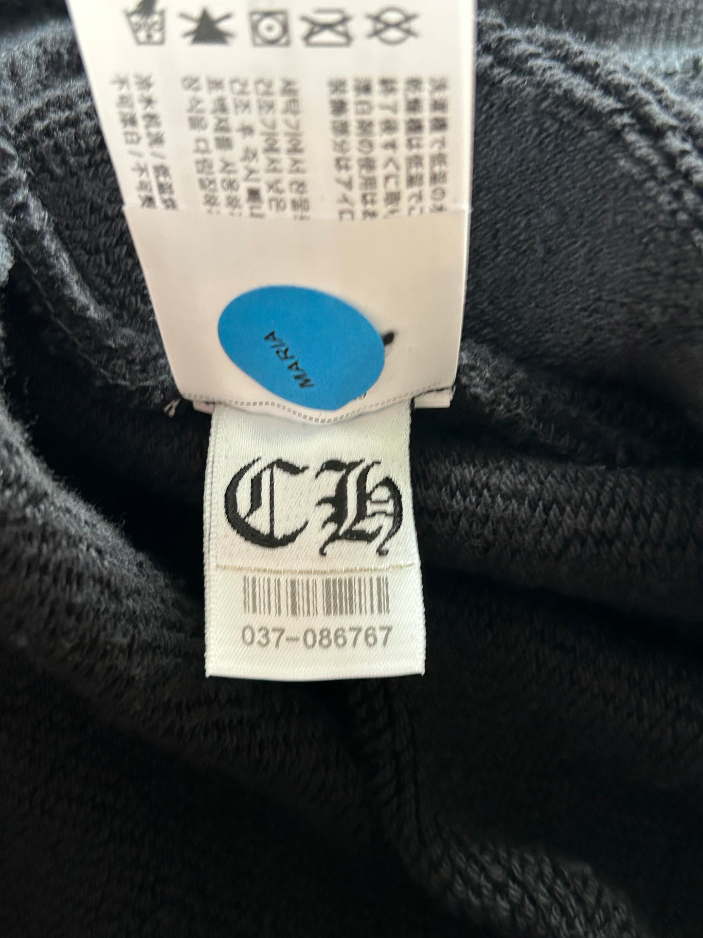 Chrome Hearts Black Triple Cross CH Logo Embroidered Hoodie