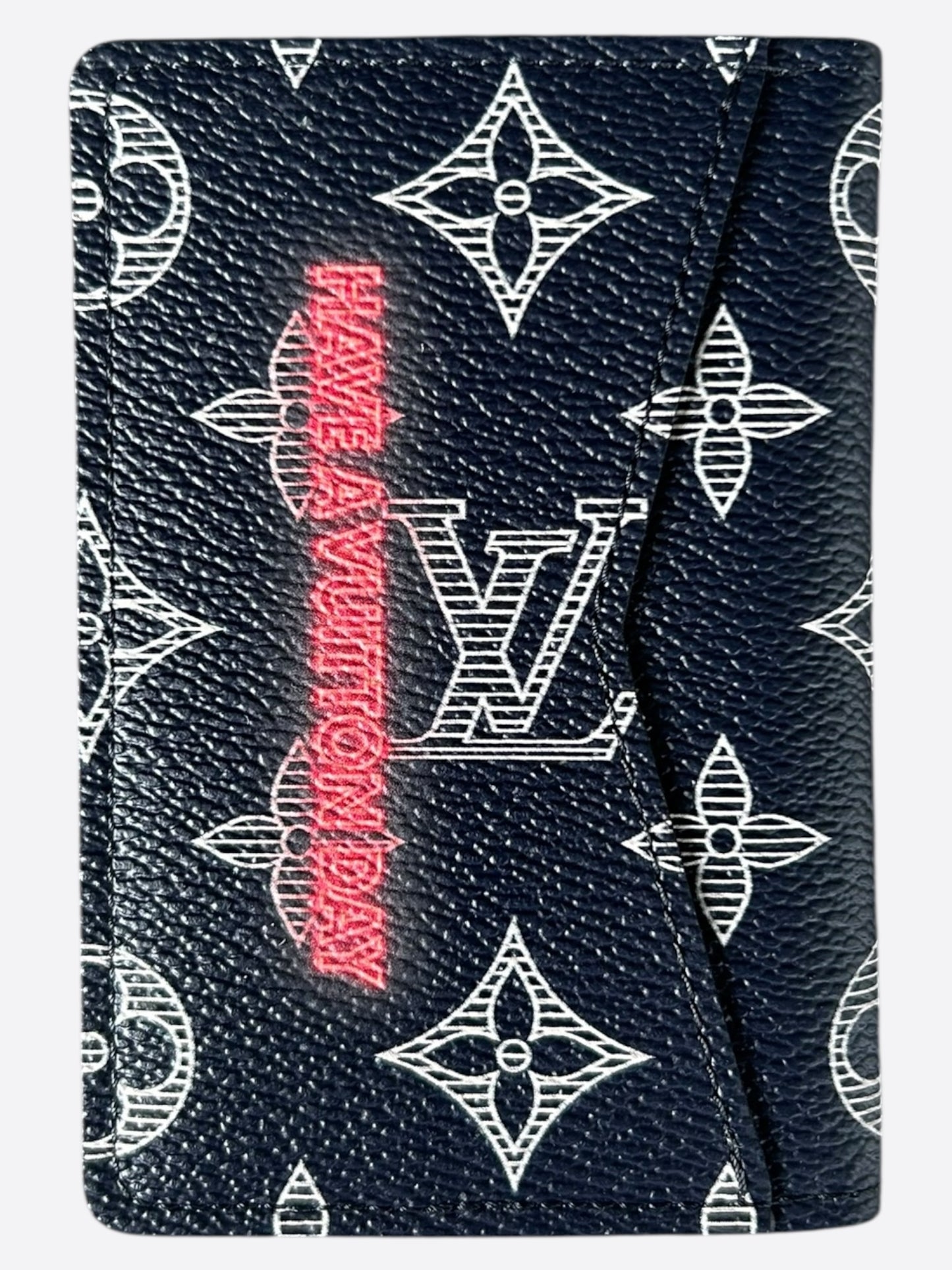 Louis Vuitton Navy Monogram Upside Down Logo Pocket Organizer