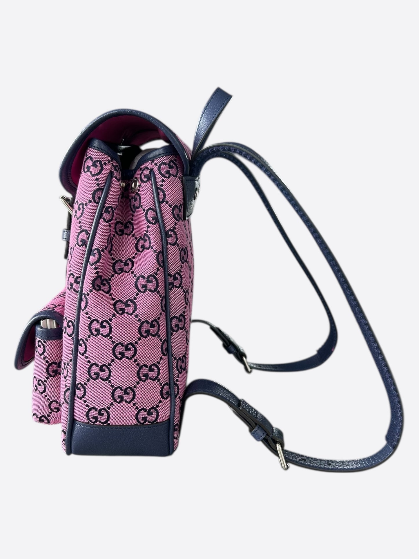 Gucci Pink & Blue GG Monogram Mini Backpack