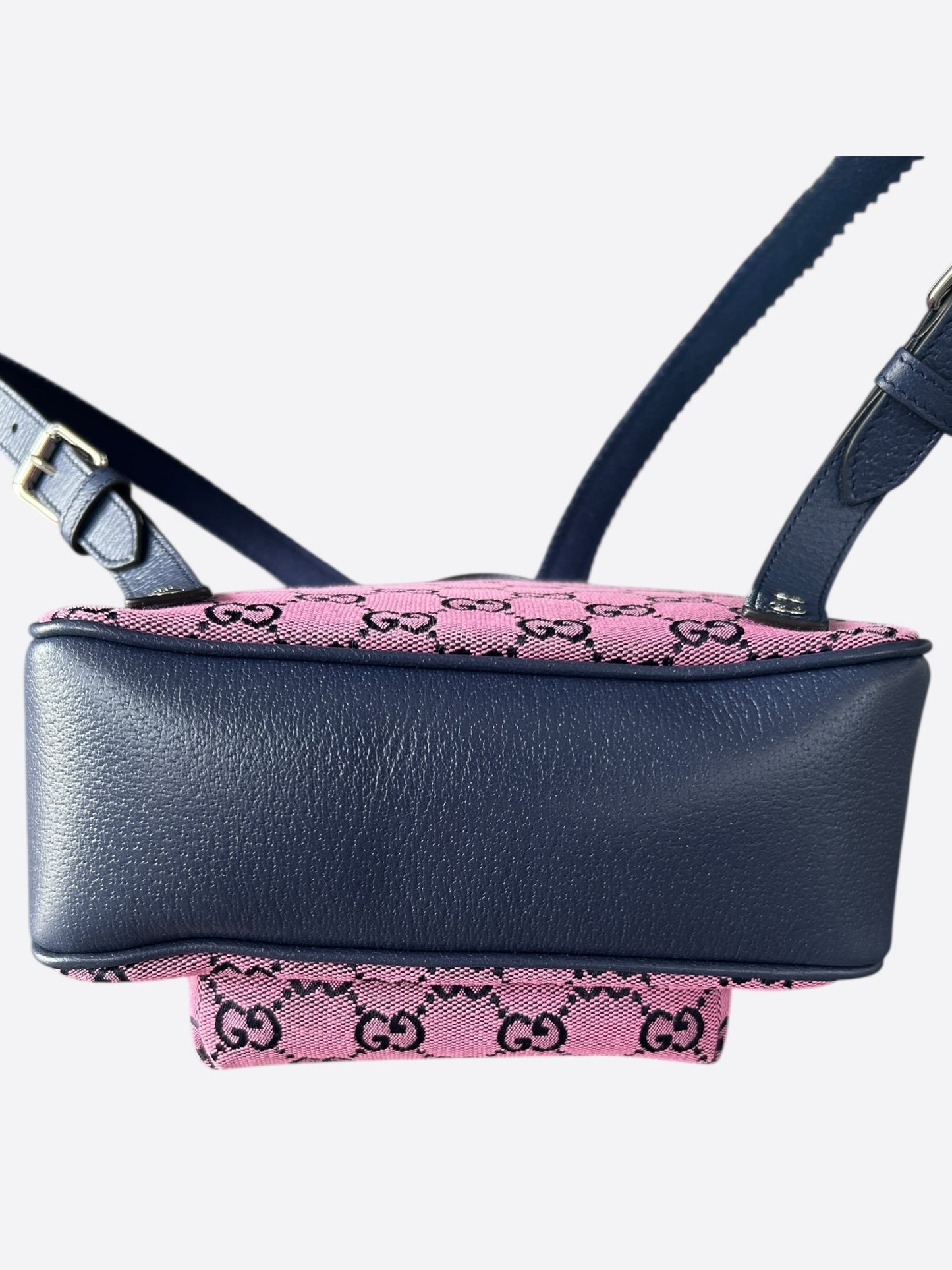 Gucci Pink & Blue GG Monogram Mini Backpack