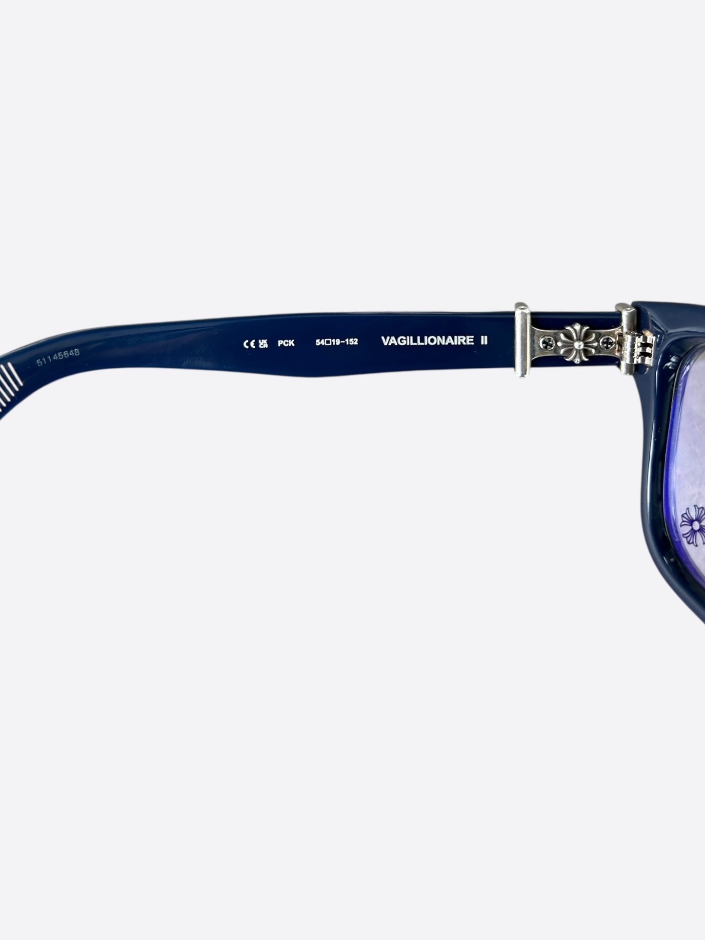 Chrome Hearts Blue & Silver Vagillionaire 2 Glasses