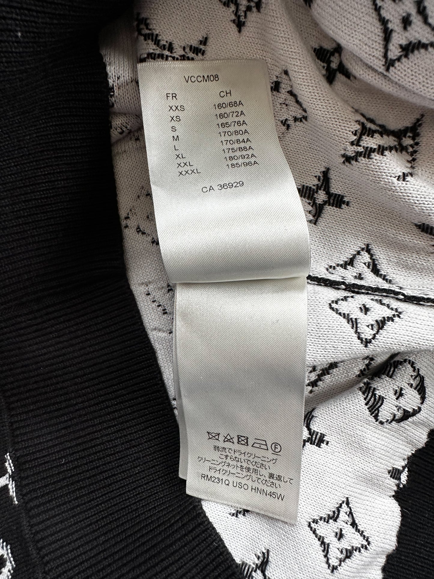 Louis Vuitton Black & White Monogram Gradient Hoodie