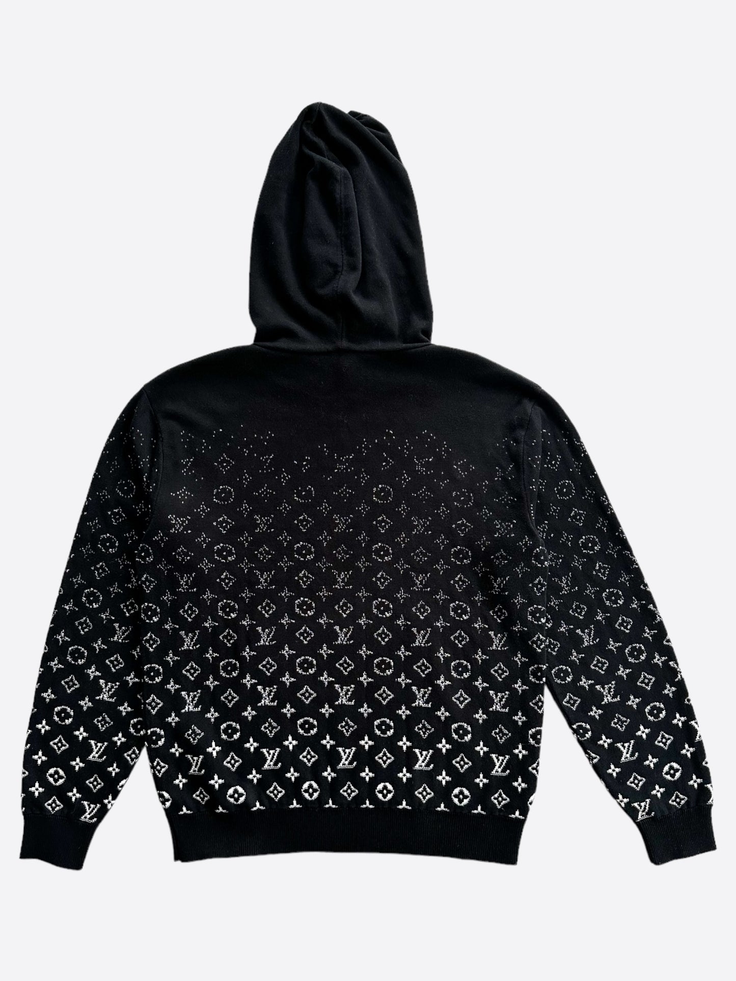 Louis Vuitton Black & White Monogram Gradient Hoodie