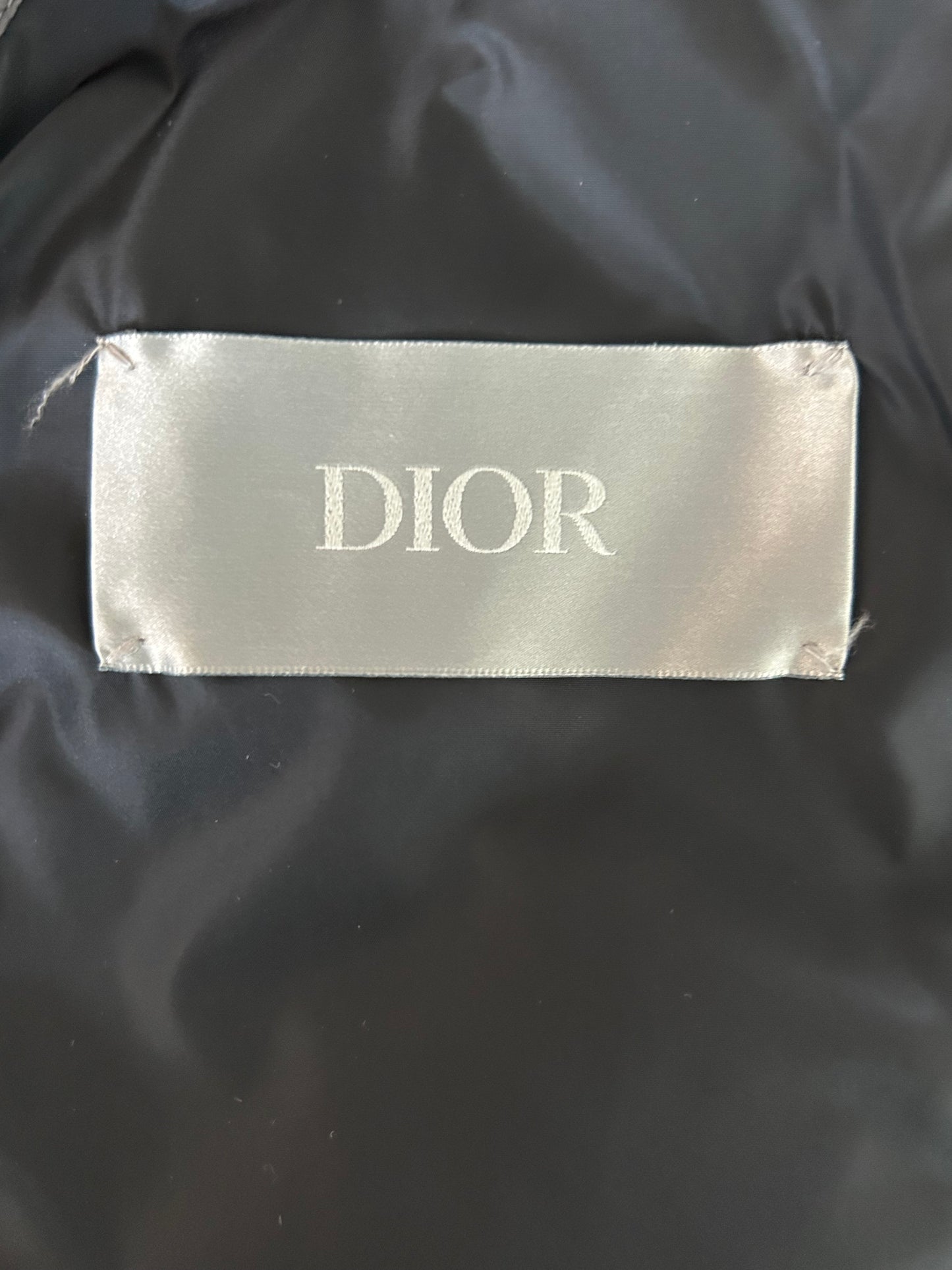 Dior Grey Oblique Puffer Vest