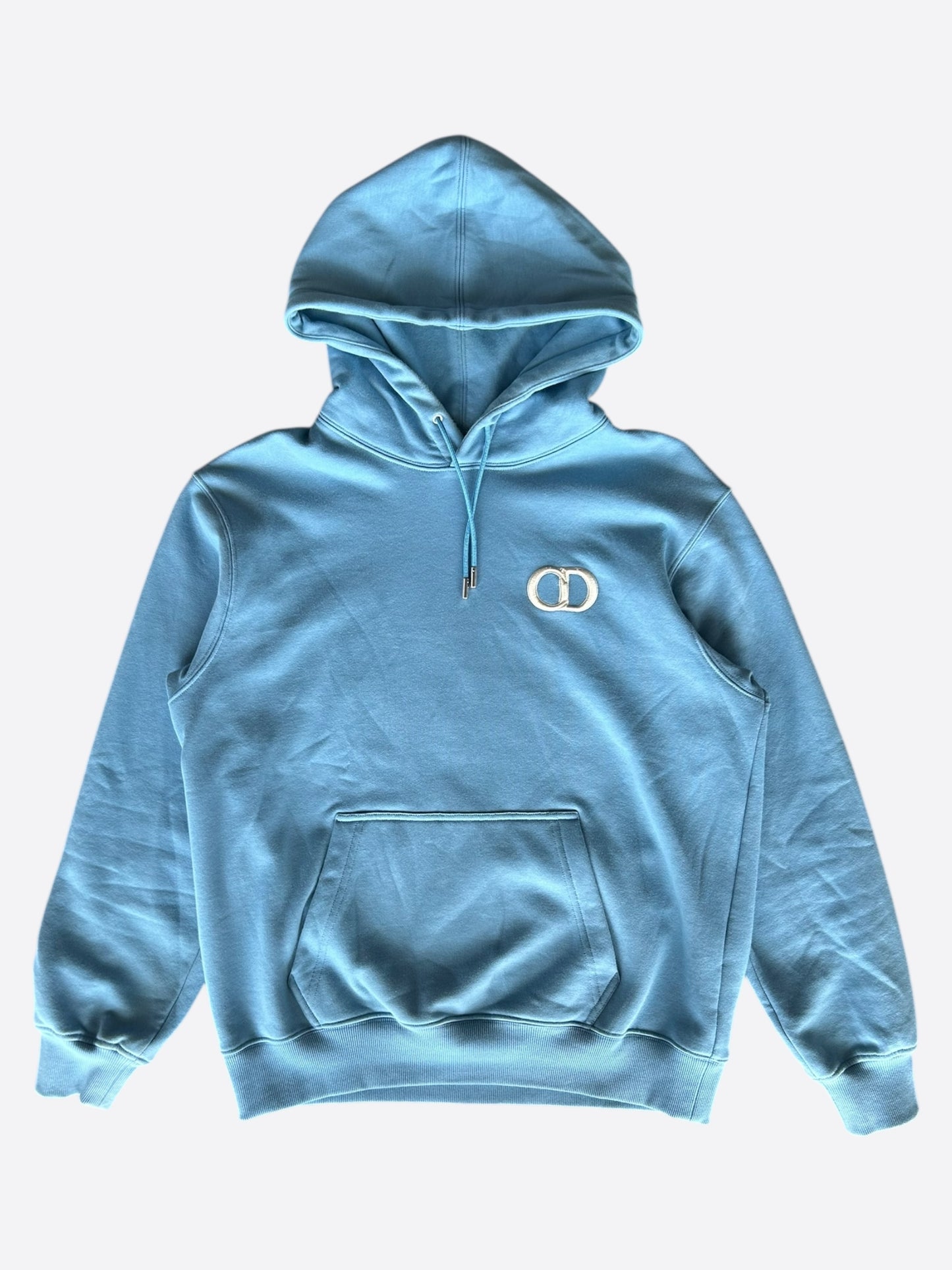 Dior Blue & White CD Icon Embroidered Hoodie