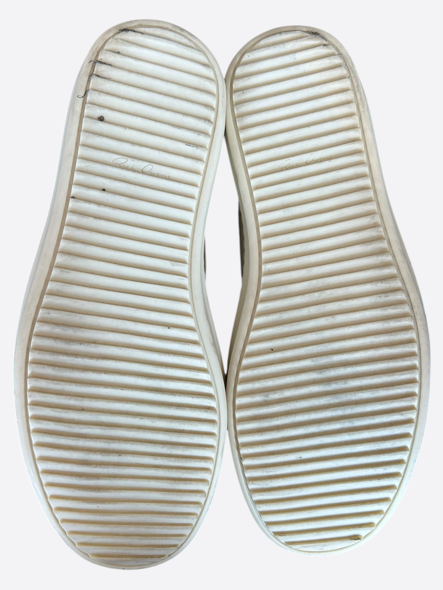 Rick Owens White Leather Vintage Low Top Sneakers