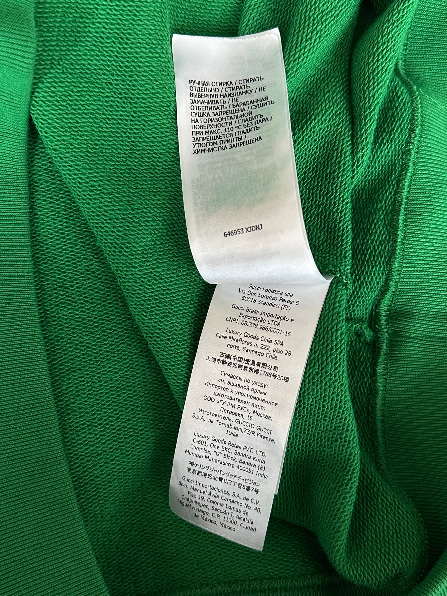 Gucci Green Multicolor Star GG Logo Hoodie