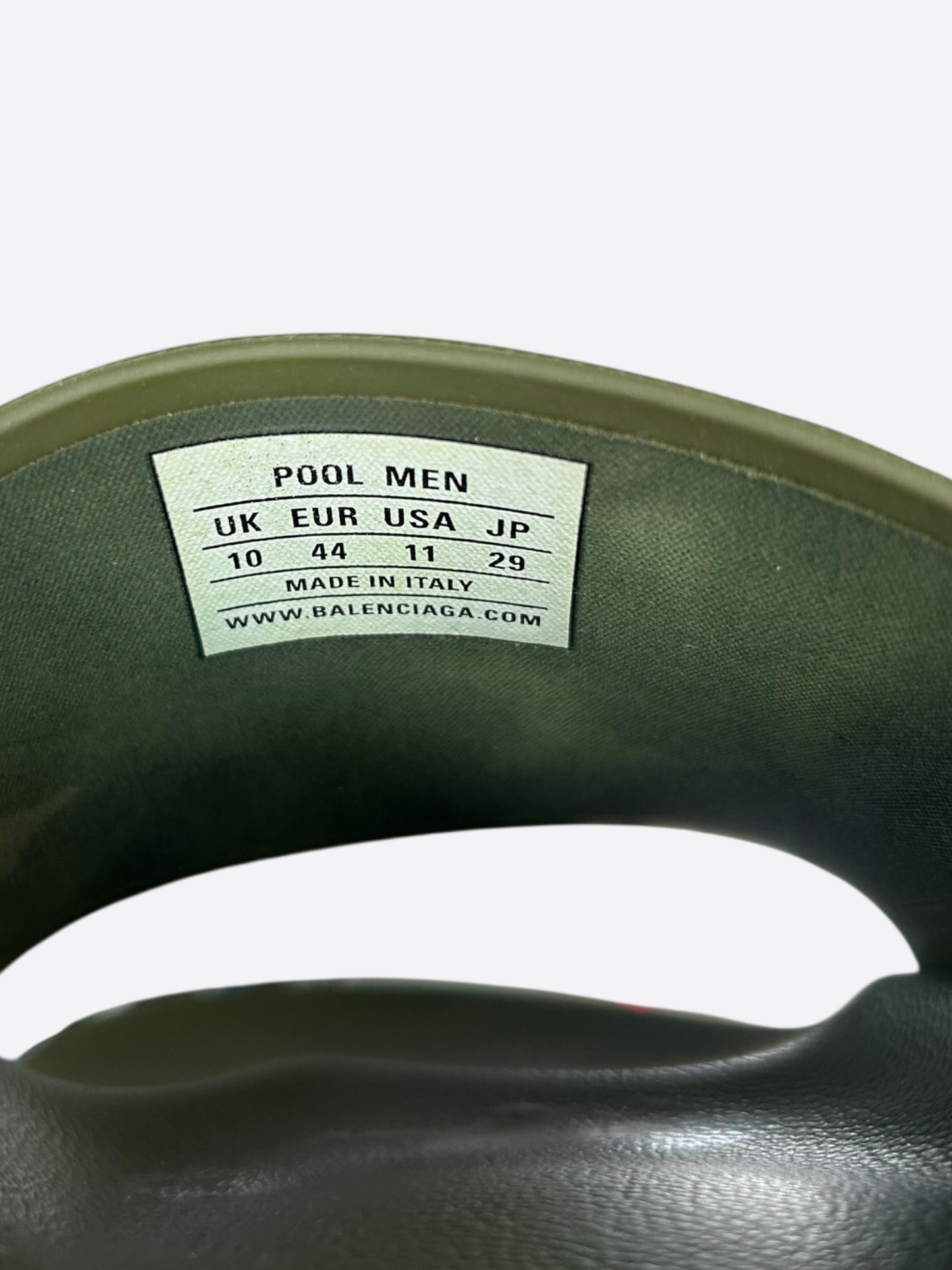 Balenciaga Green & Black Logo Slides