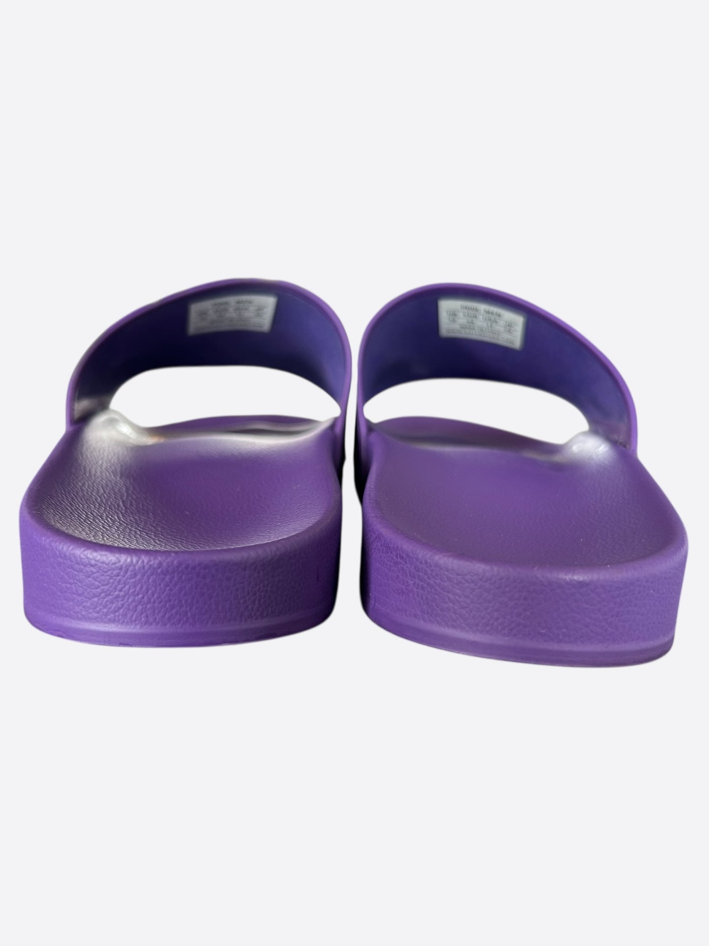 Balenciaga Purple & White Logo Slides