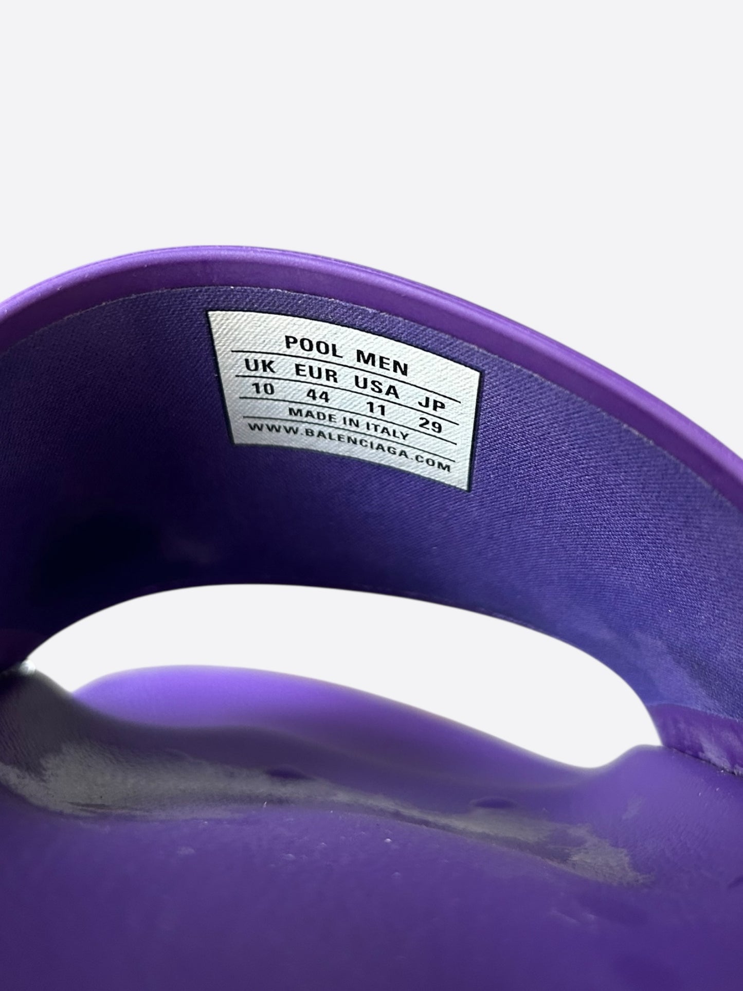 Balenciaga Purple & White Logo Slides