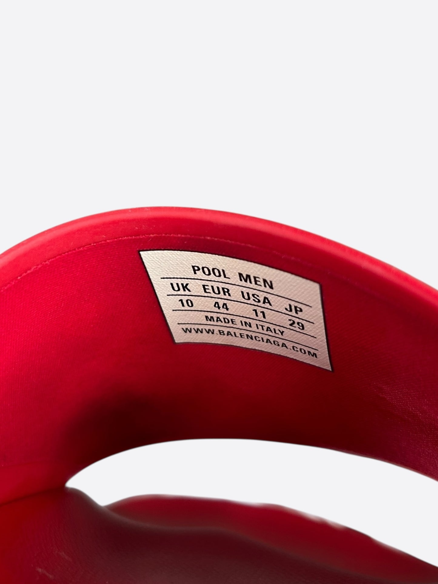 Balenciaga Red & White Logo Slides