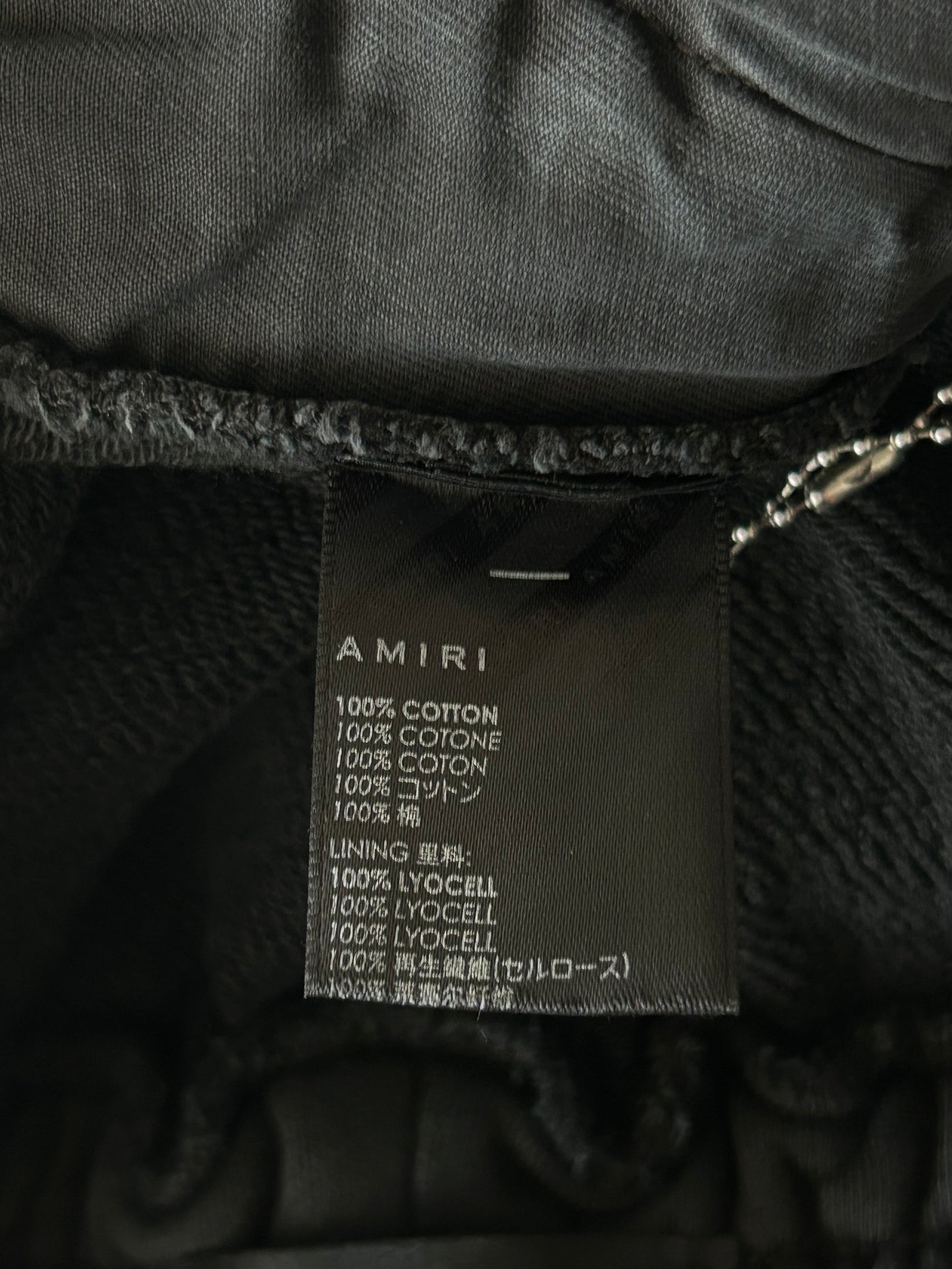 Amiri Black & Yellow Track Logo Shorts