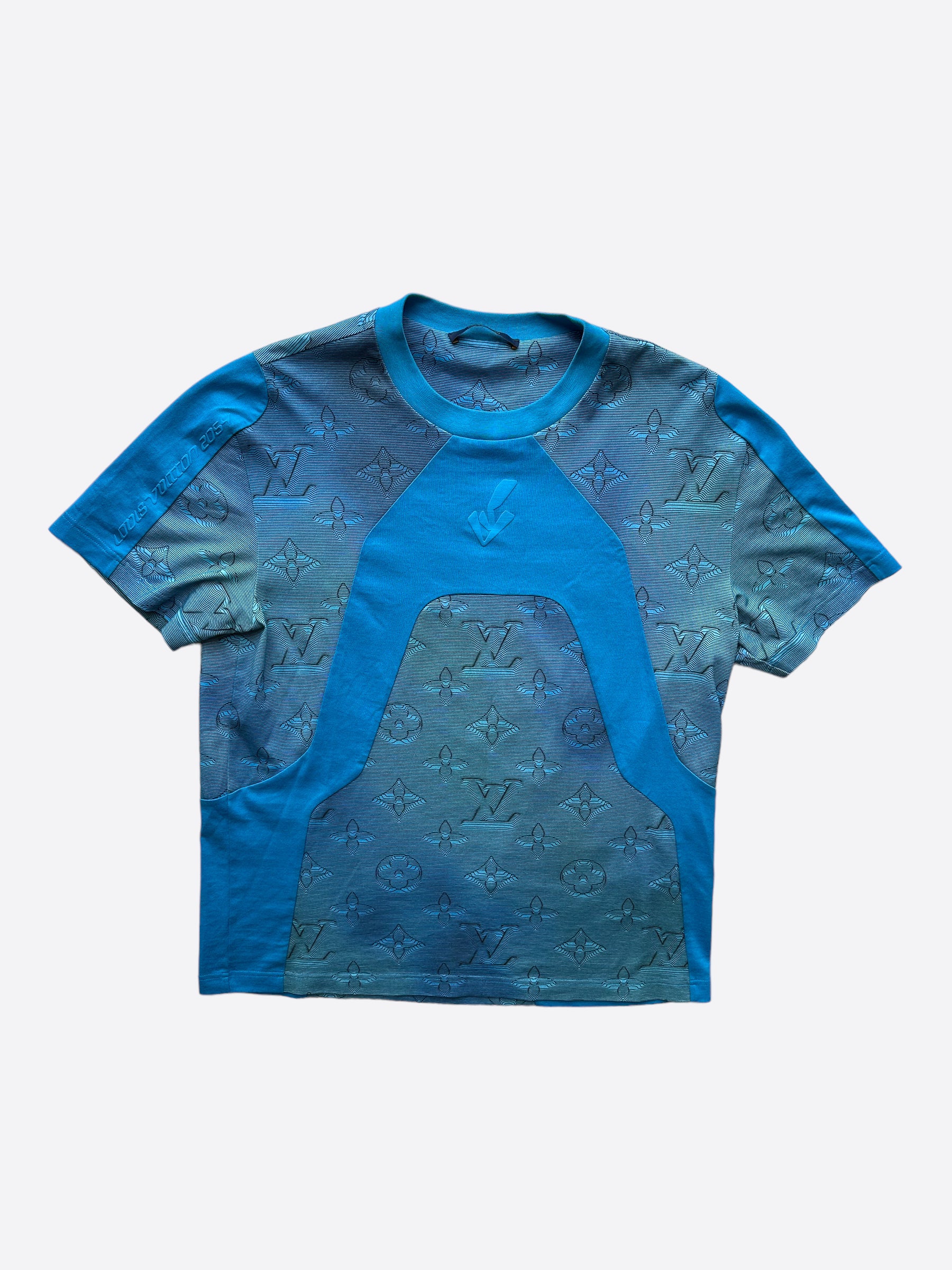 Shop Louis Vuitton Men's Blue T-Shirts