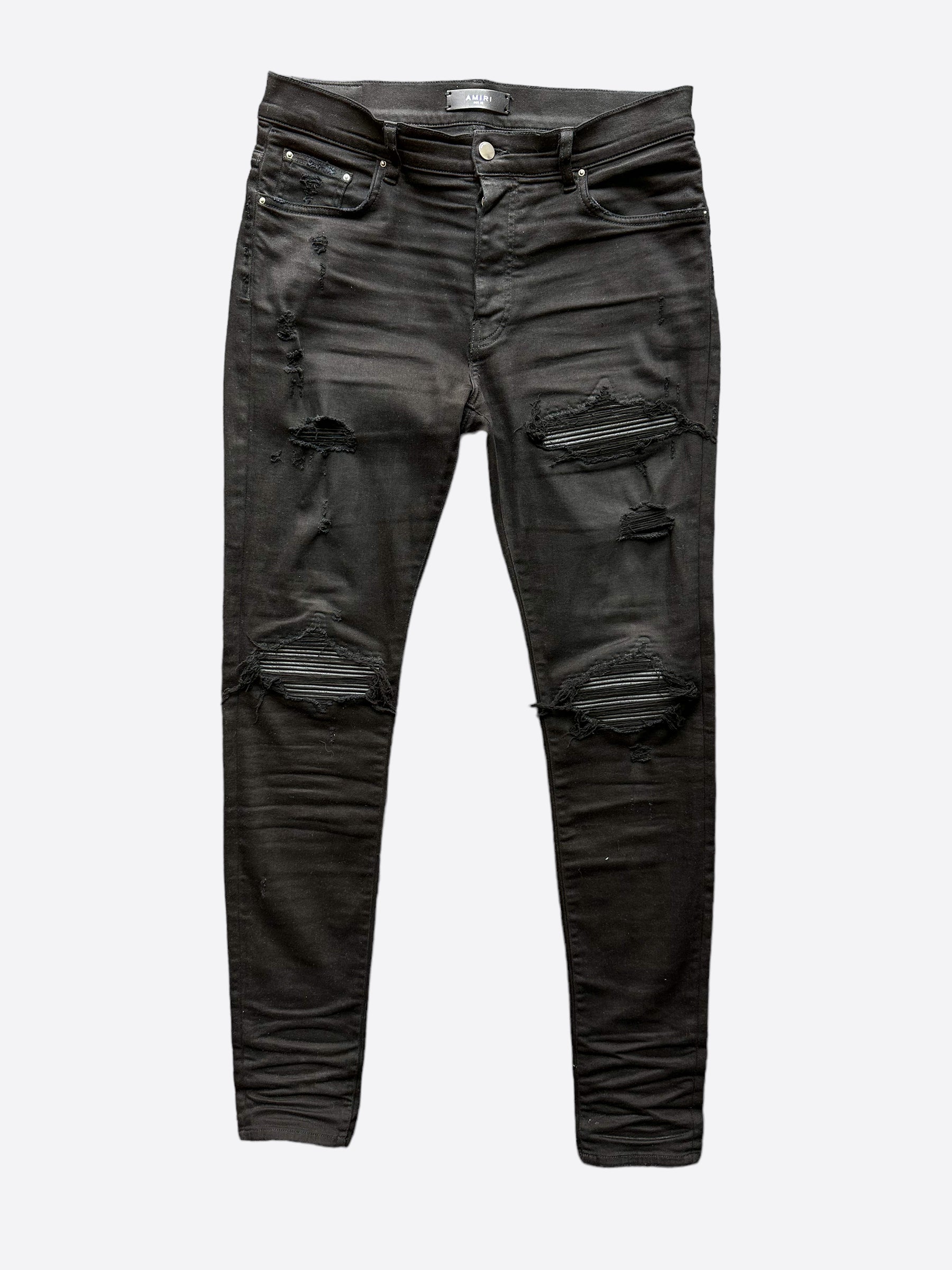 Amiri Black Distressed MX1 Jeans – Savonches