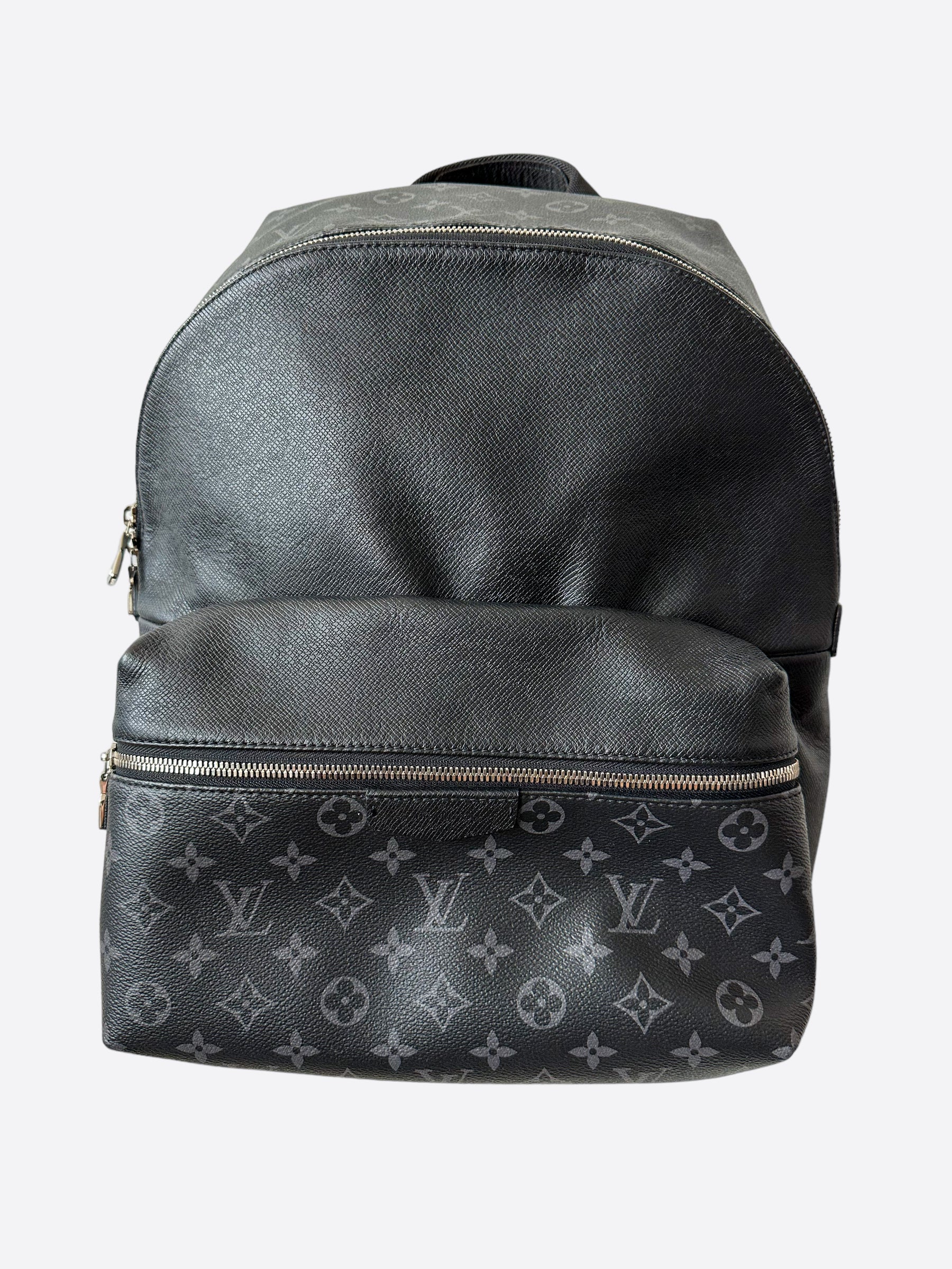 louis vuitton backpack men black Louis Vuitton Black Leather Monogram Discovery Backpack – Savonches