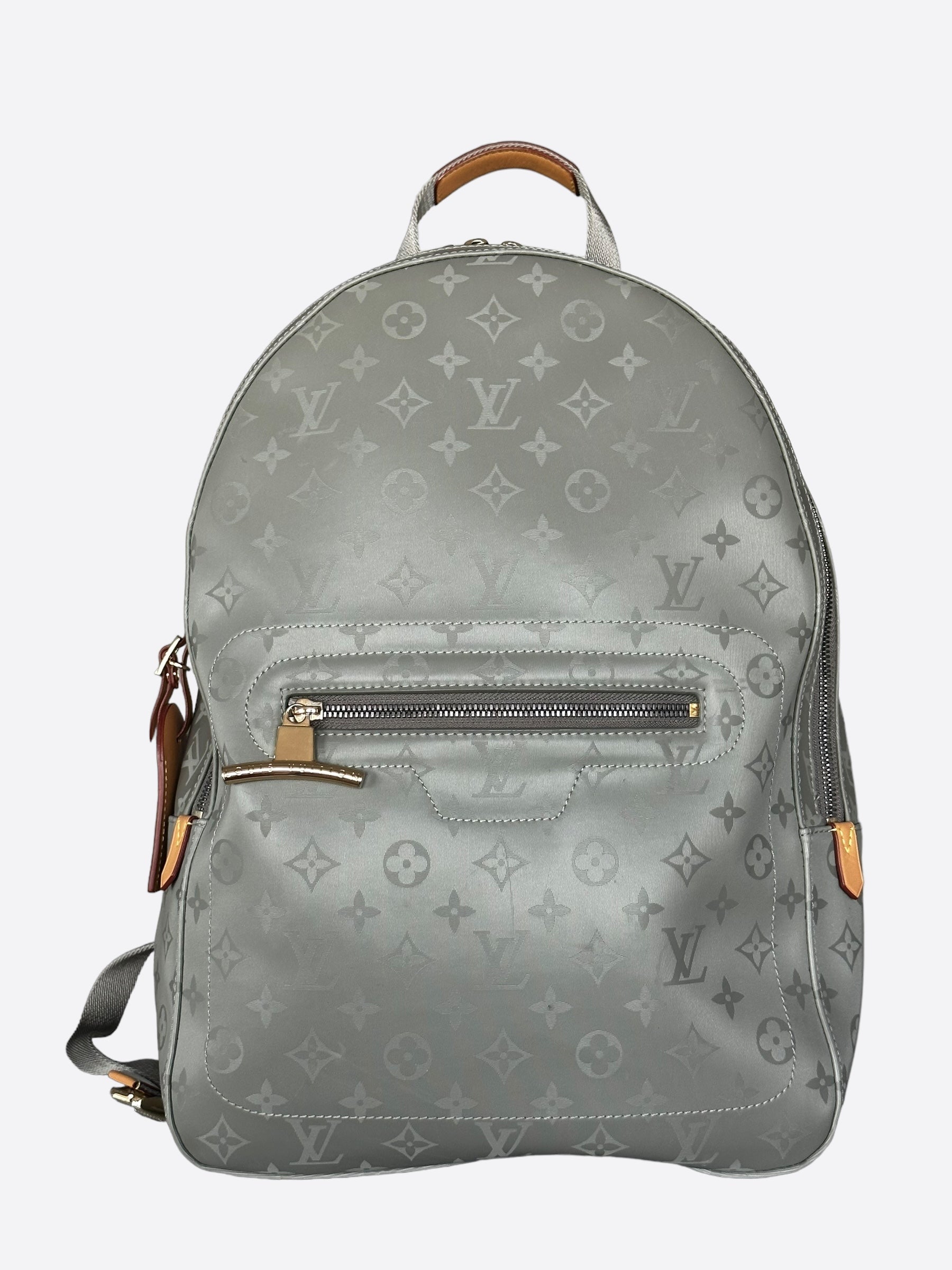 Louis Vuitton Silver Titanium Monogram Backpack – Savonches
