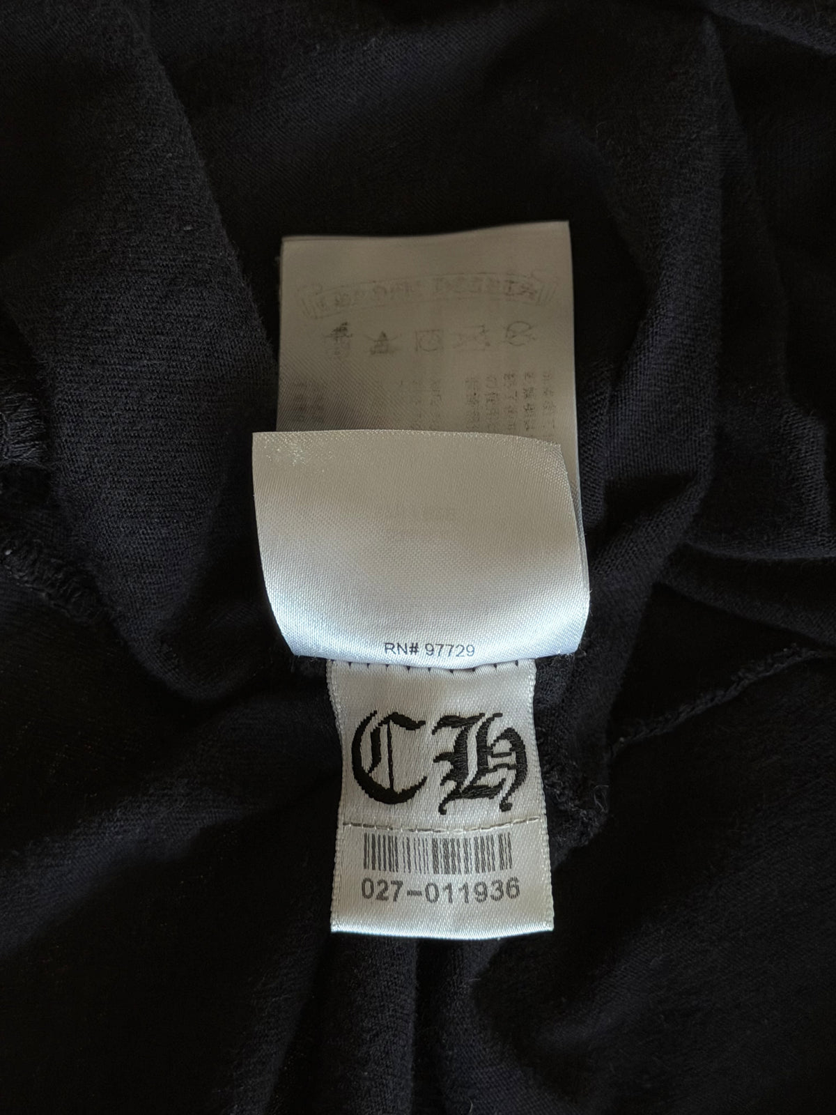 Chrome Hearts Black & White Eyechart Logo Longsleeve T-Shirt