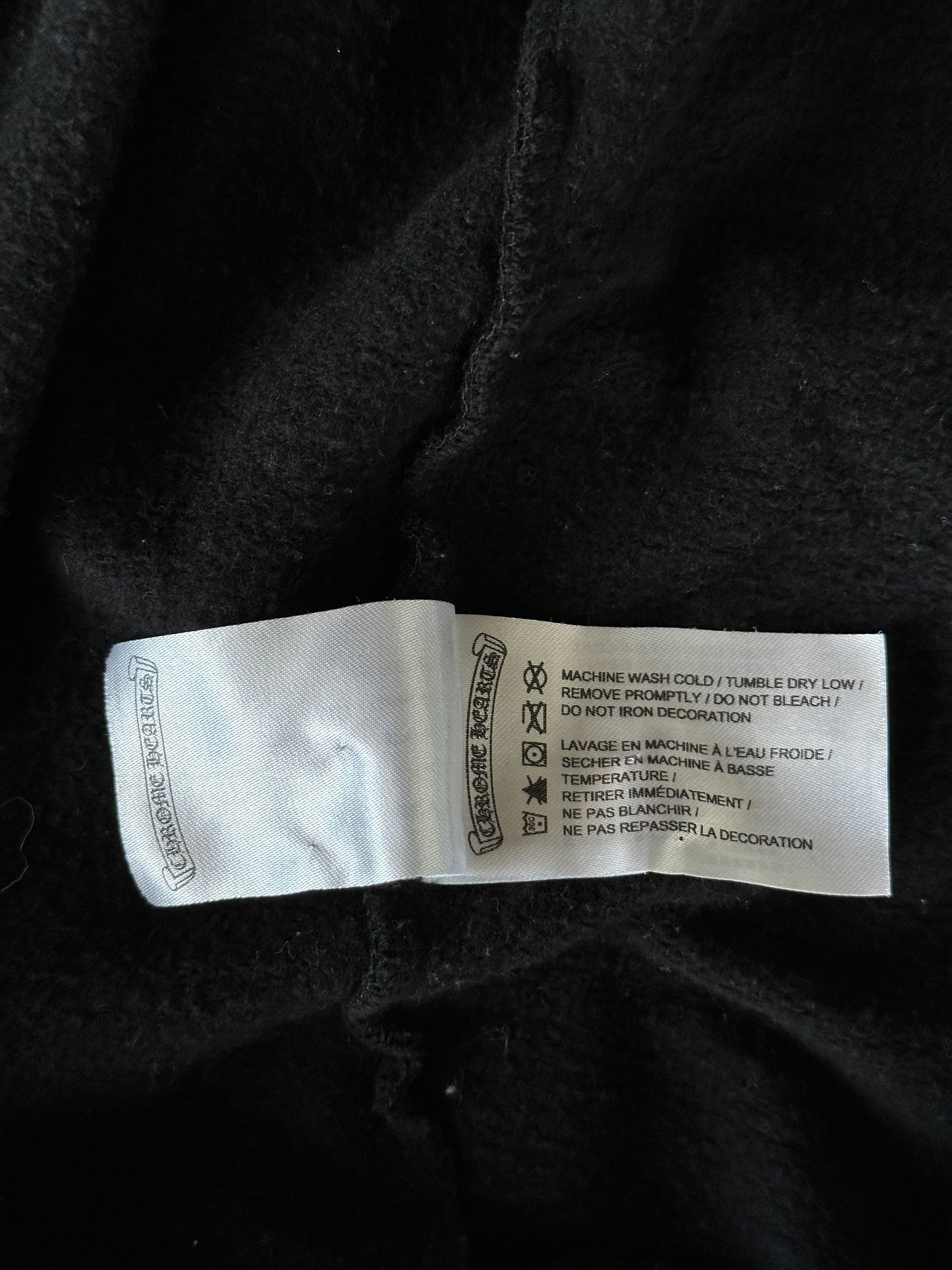 Chrome Hearts Black & White Miami Horseshoe Logo Zip Up Hoodie