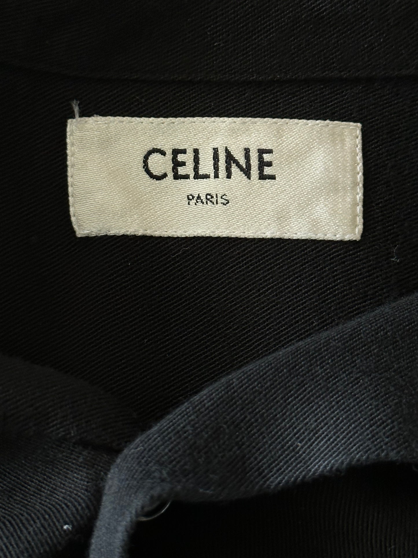 Celine Black & White Logo Bowling Shirt