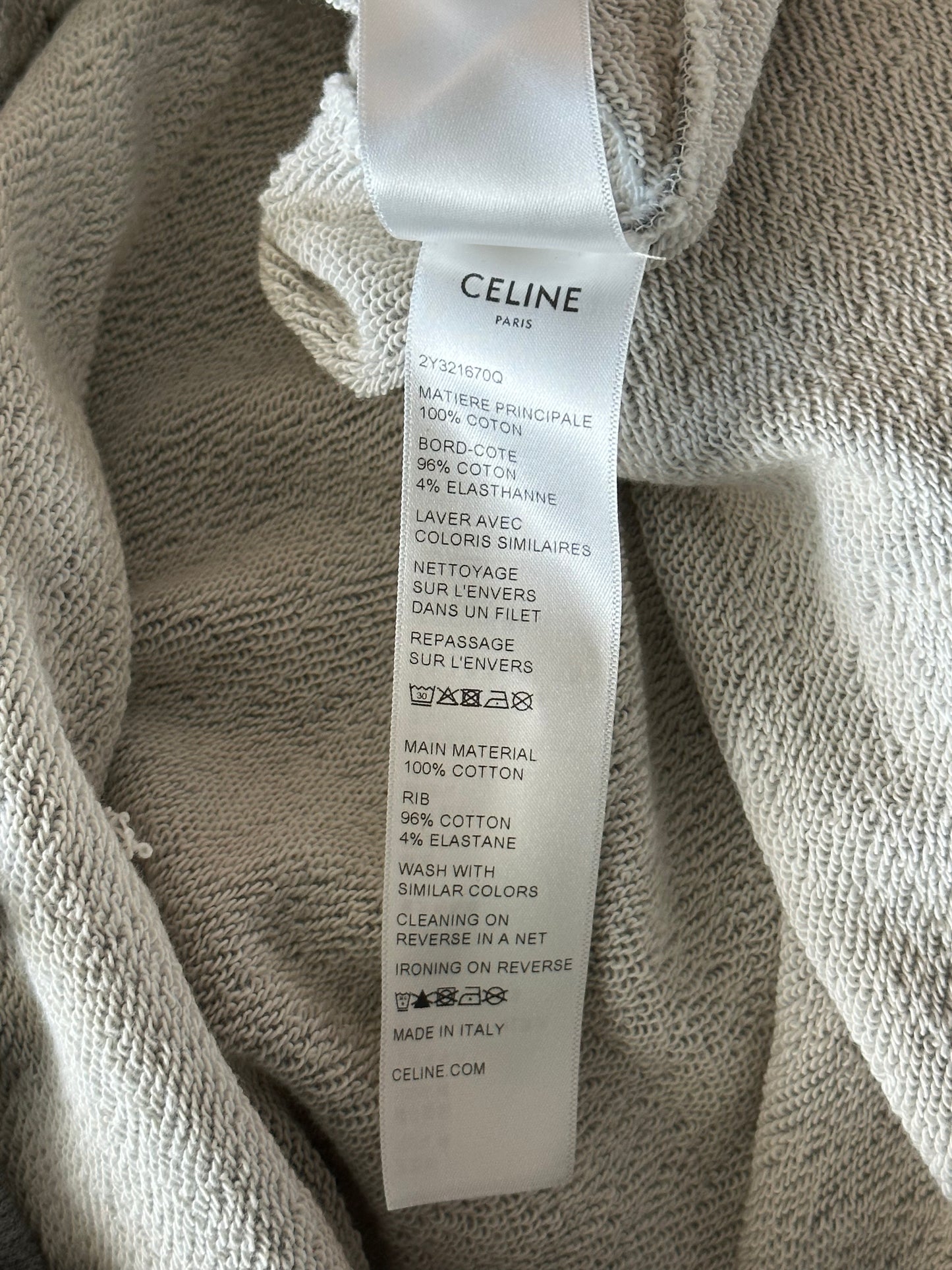 Celine Grey & Black Logo Hoodie