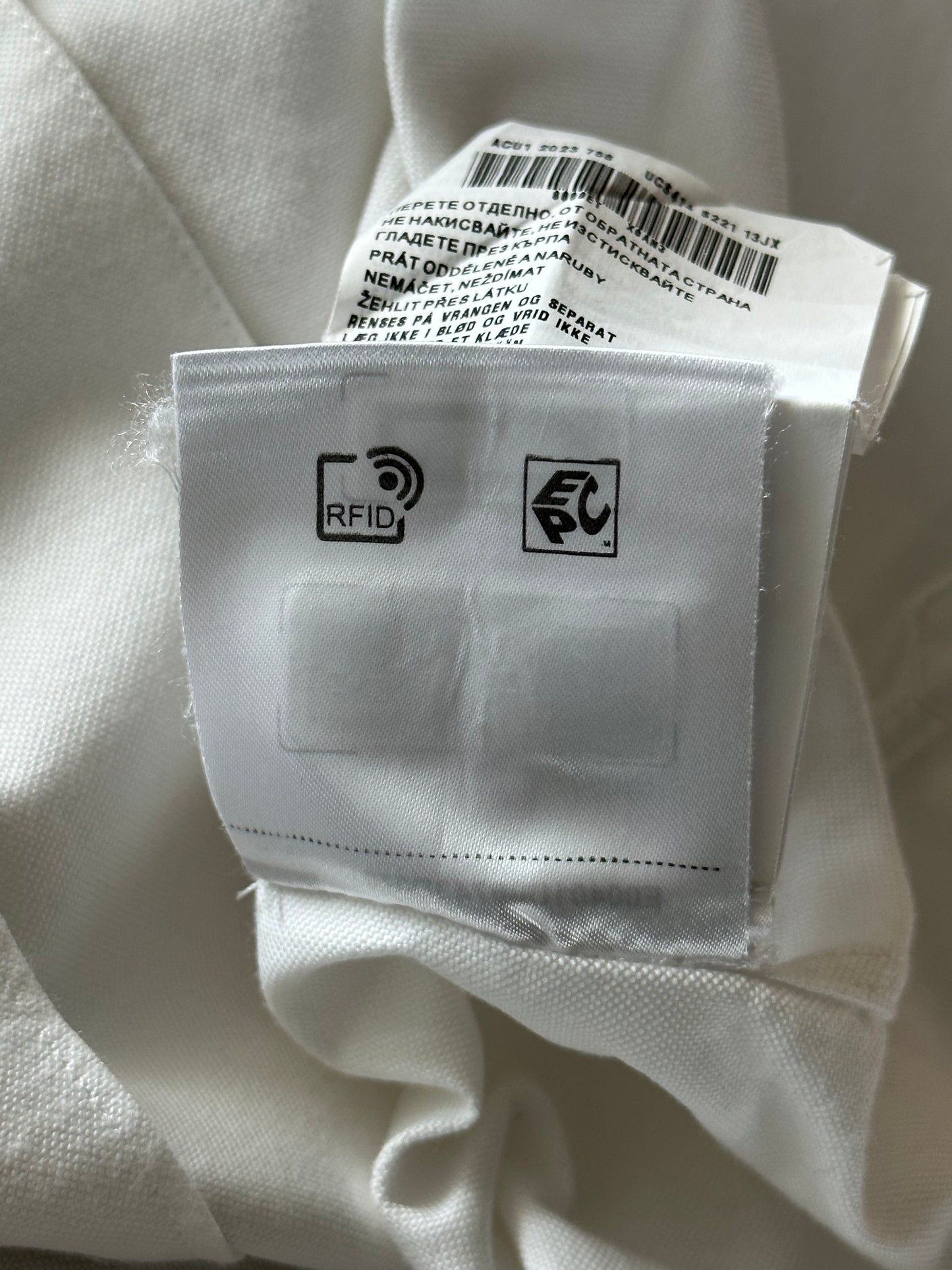 Prada White & Black Logo Button Up Shirt