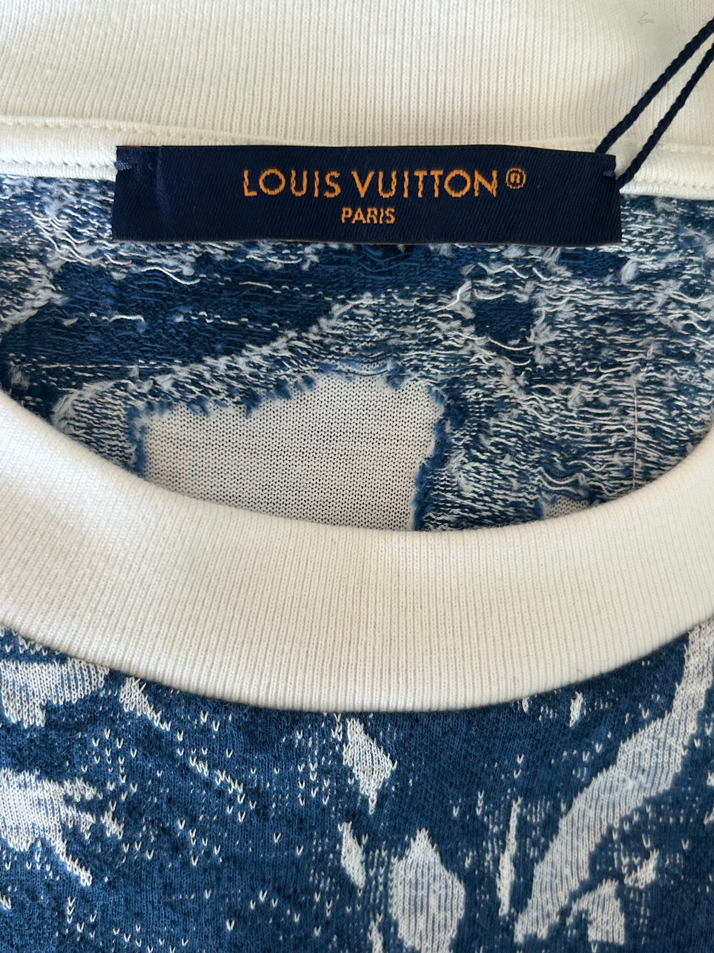 Louis Vuitton Blue & White Aquagarden Monogram T-Shirt