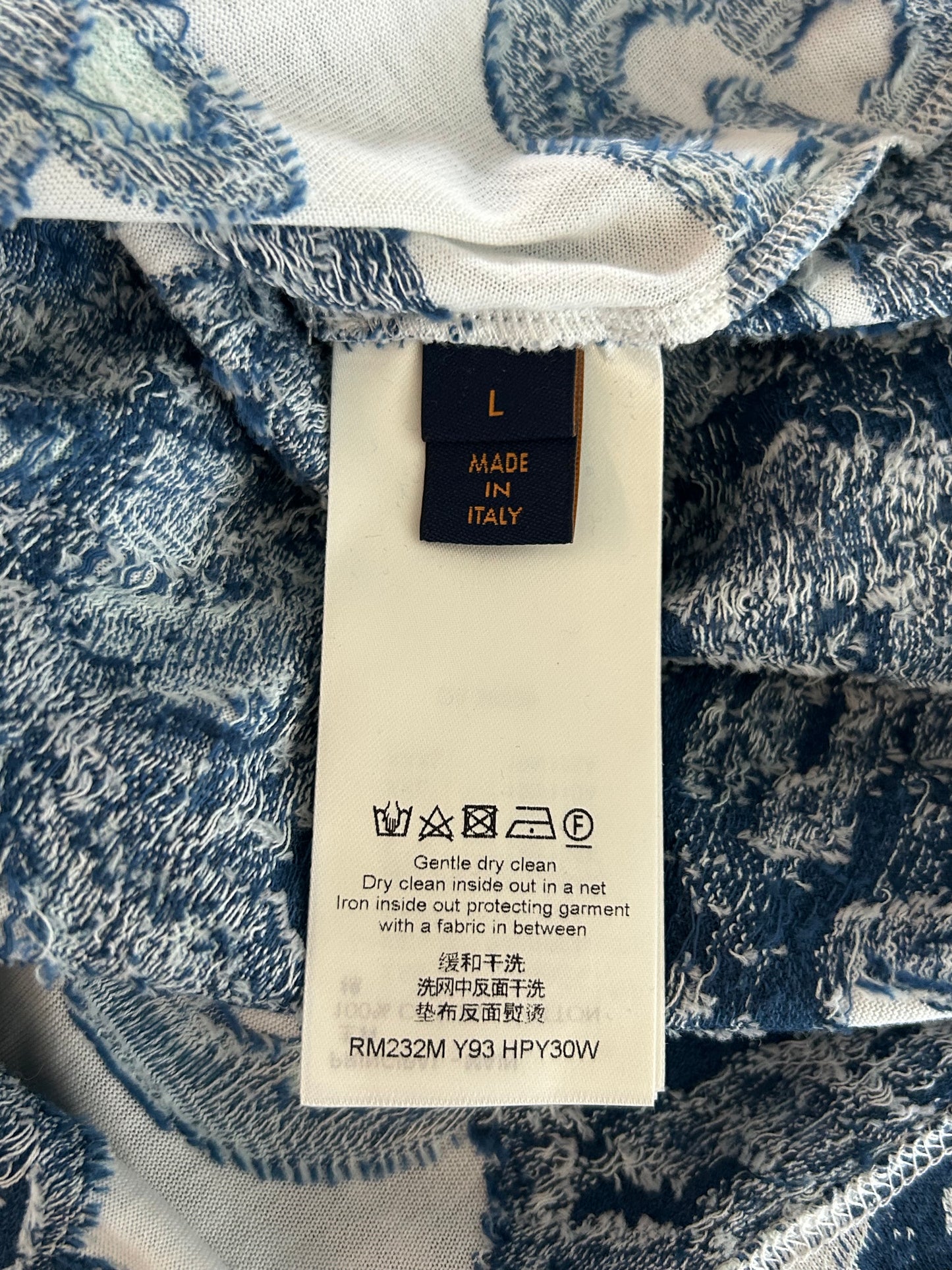 Louis Vuitton Blue & White Aquagarden Monogram T-Shirt