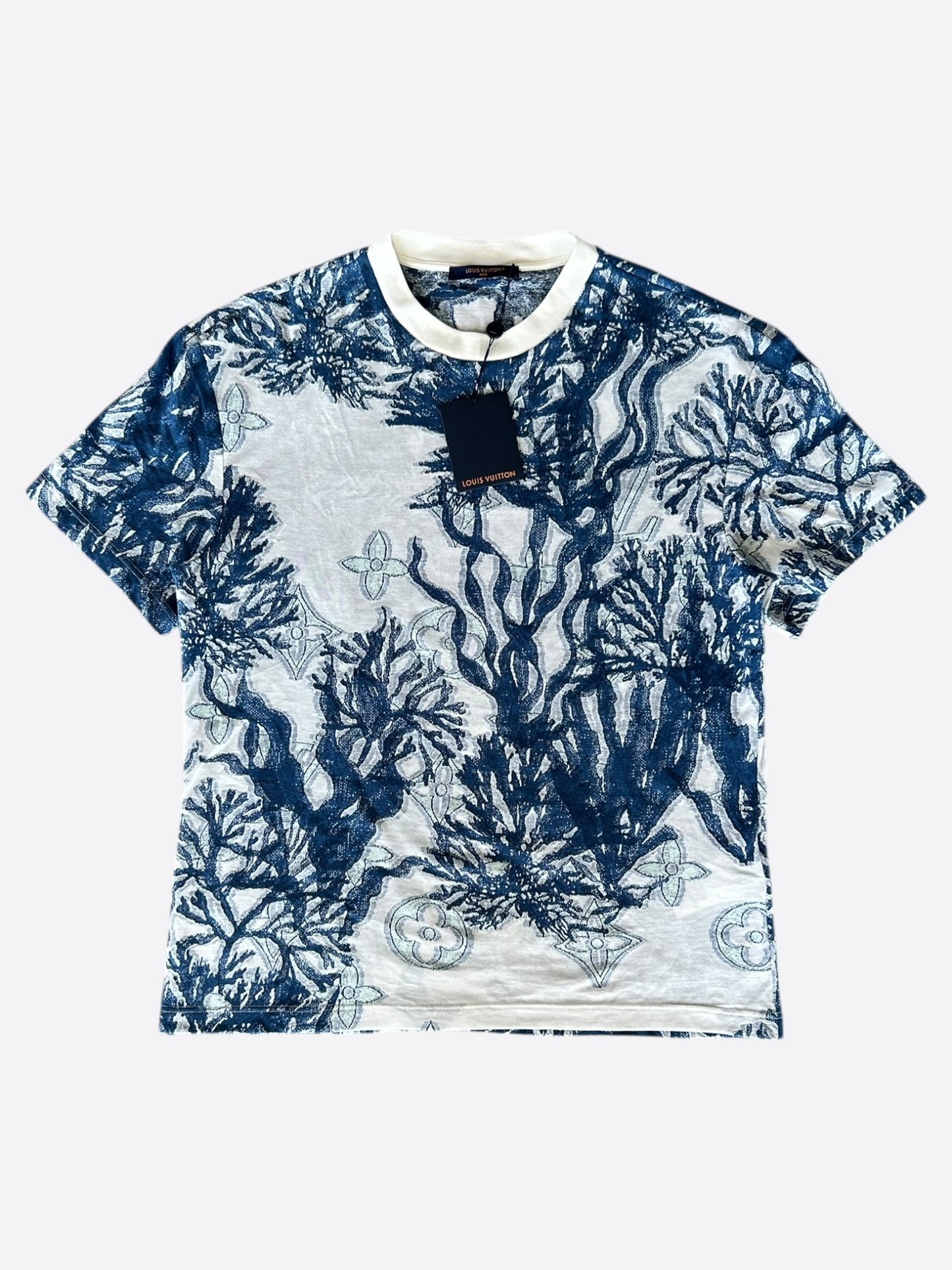 Louis Vuitton Blue & White Aquagarden Monogram T-Shirt