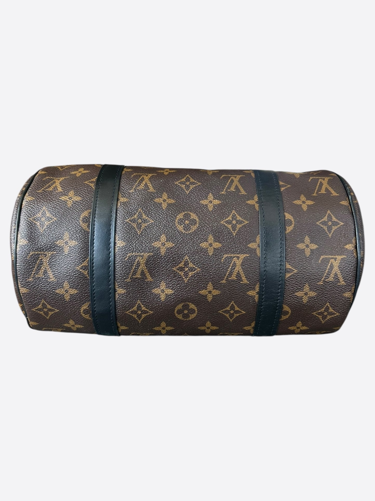 Louis Vuitton Brown Monogram & Orange Papillon Pouch
