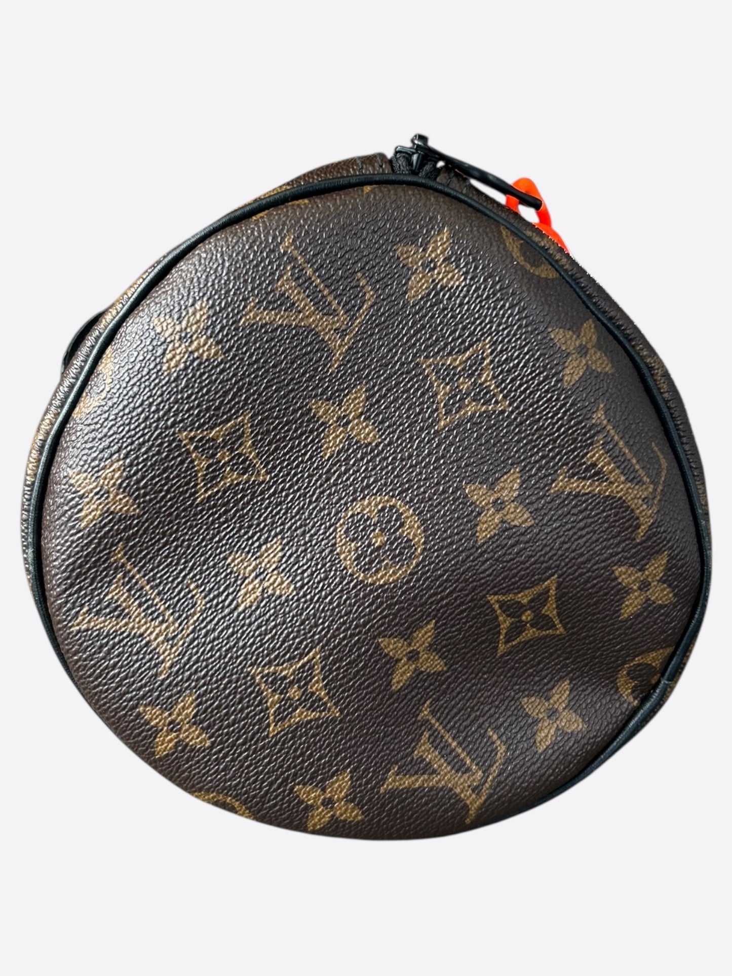 Louis Vuitton Brown Monogram & Orange Papillon Pouch