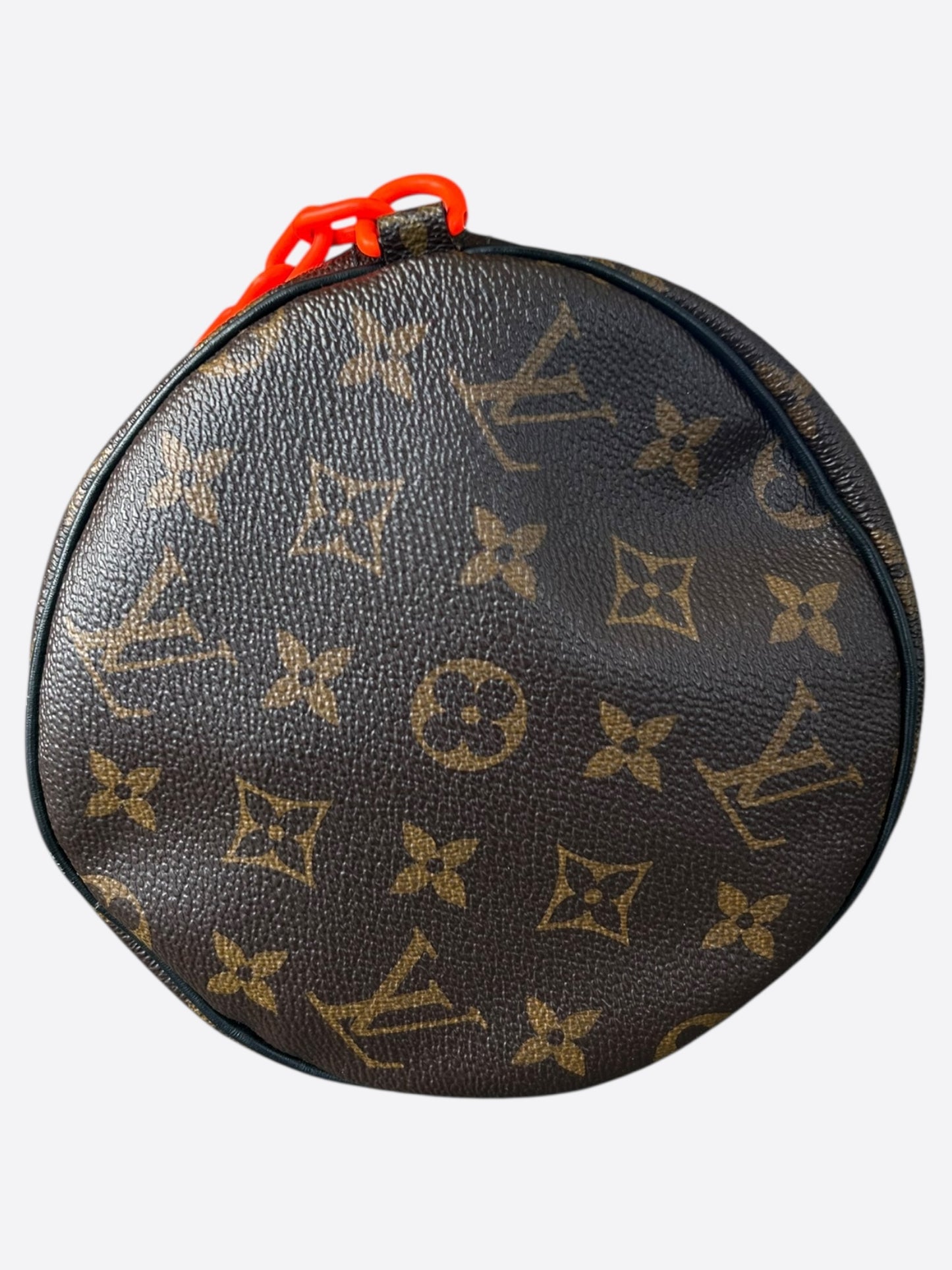 Louis Vuitton Brown Monogram & Orange Papillon Pouch