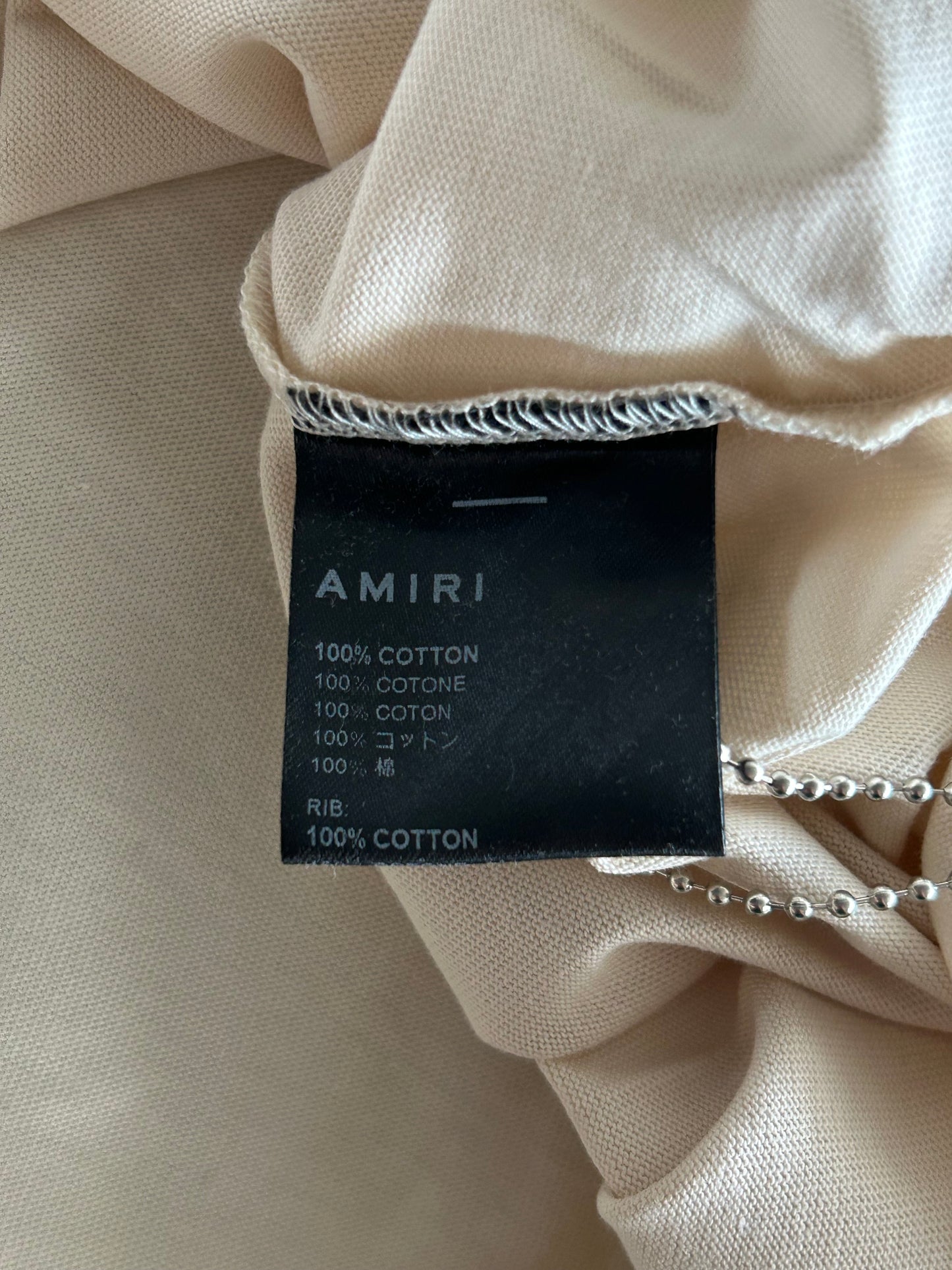 Amiri White & Gold Motors Embroidered T-Shirt