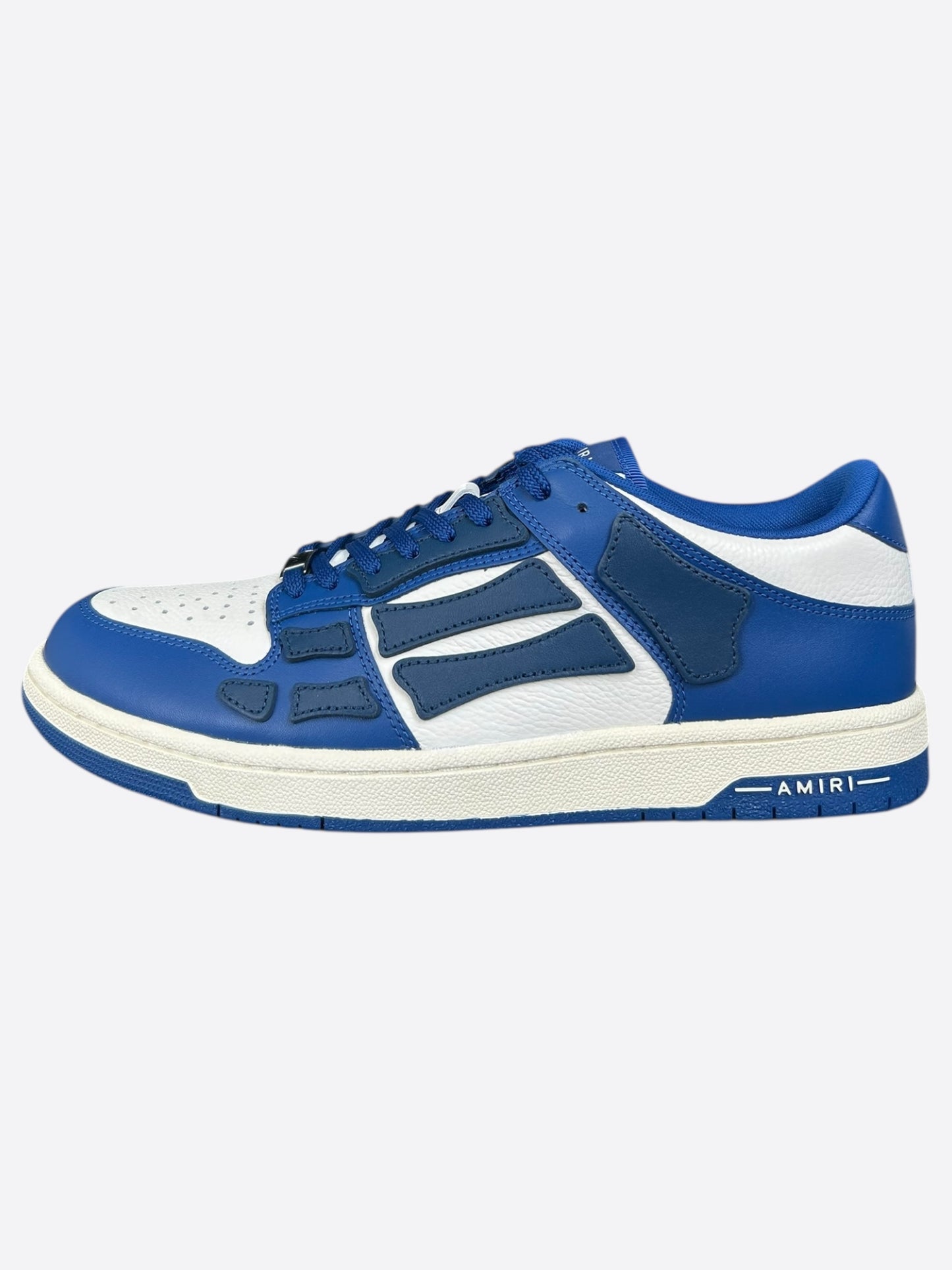 Amiri Blue & White Skeleton Low Top Sneakers