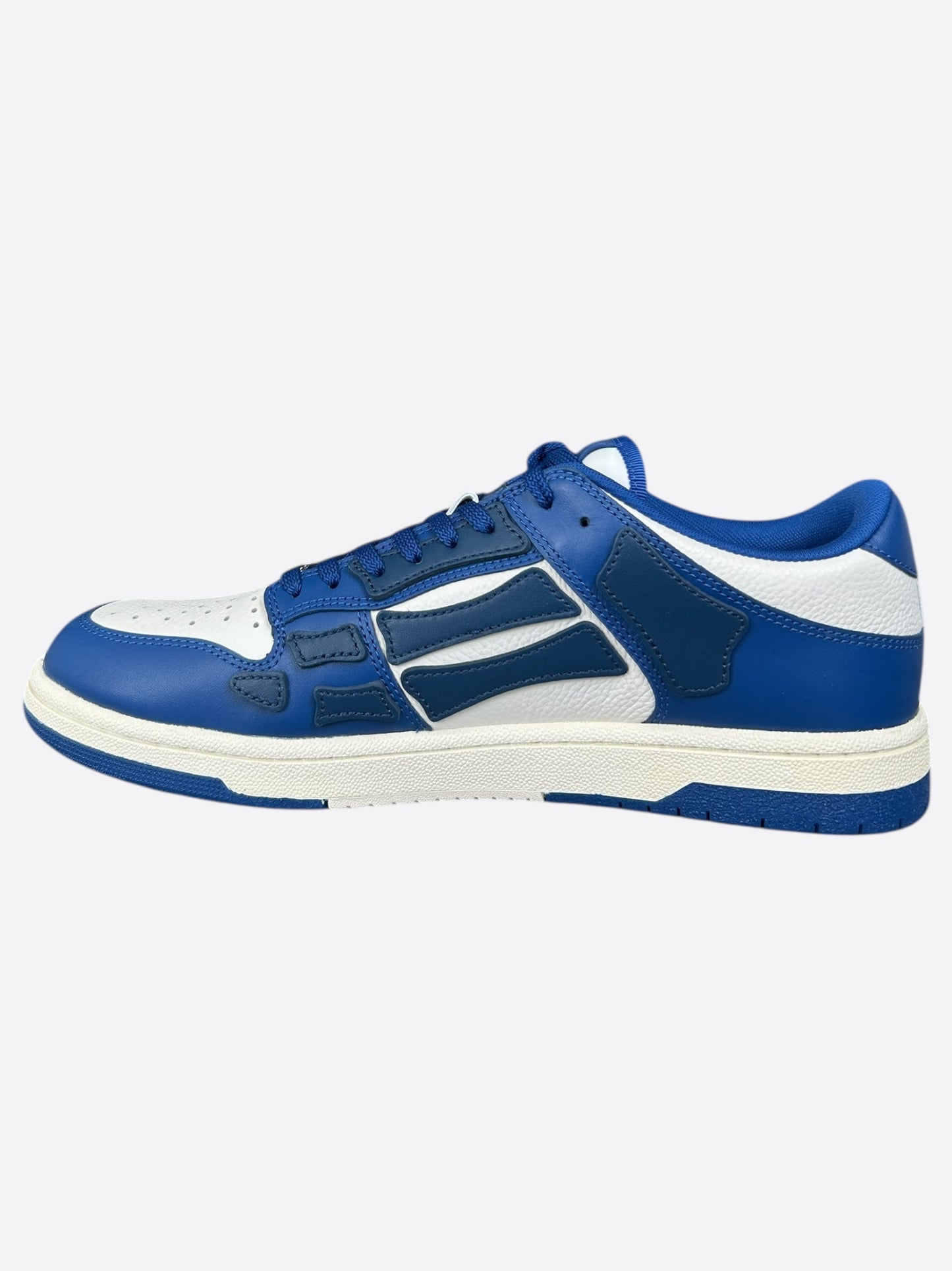 Amiri Blue & White Skeleton Low Top Sneakers