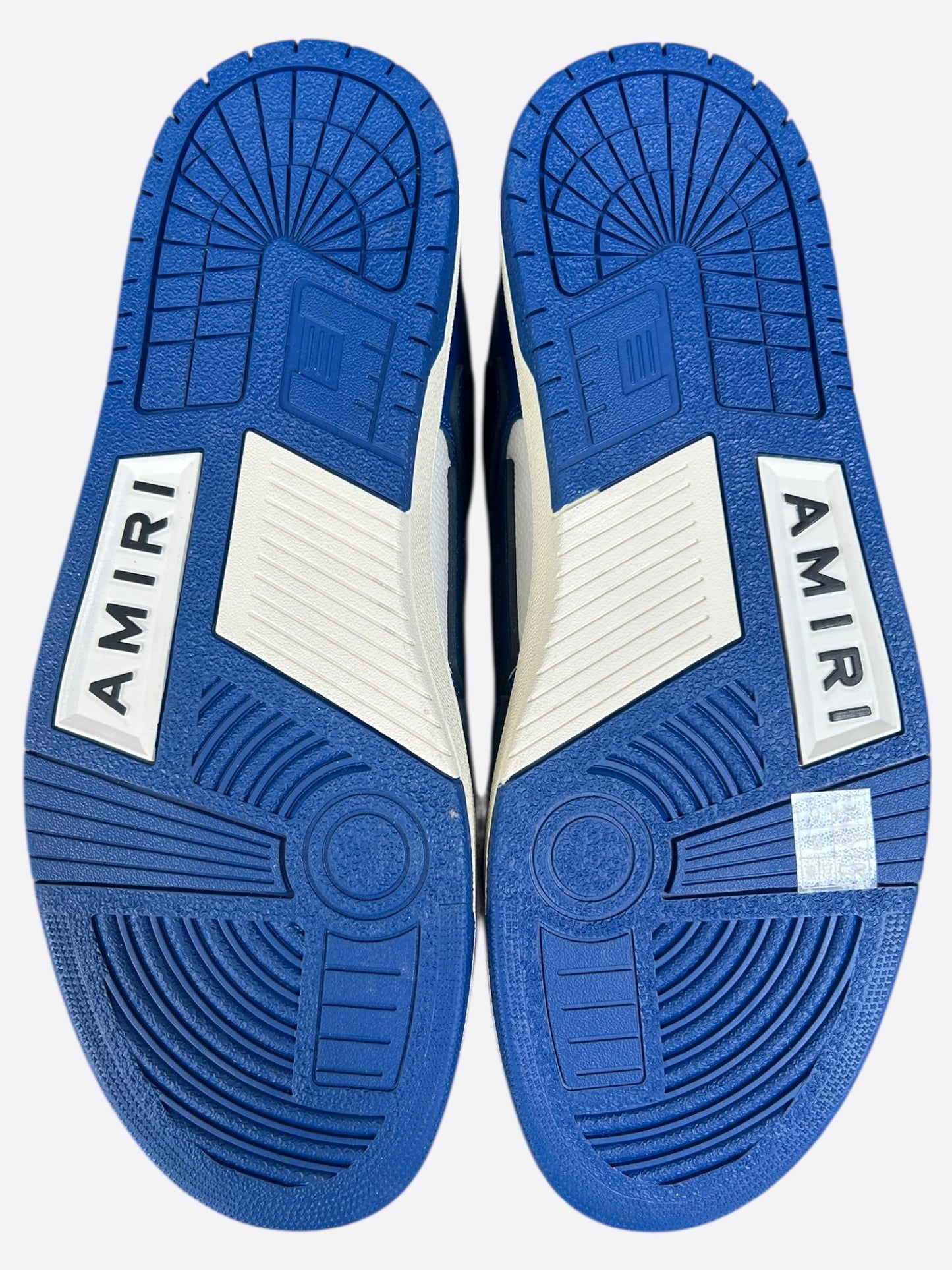 Amiri Blue & White Skeleton Low Top Sneakers