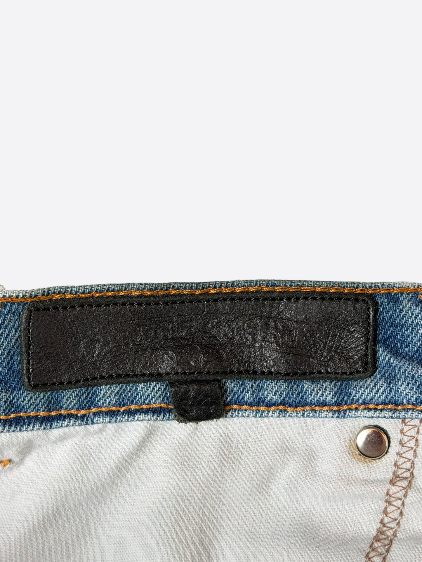 Chrome Hearts Levis Blue & Red Cross Patch Stencil Jeans